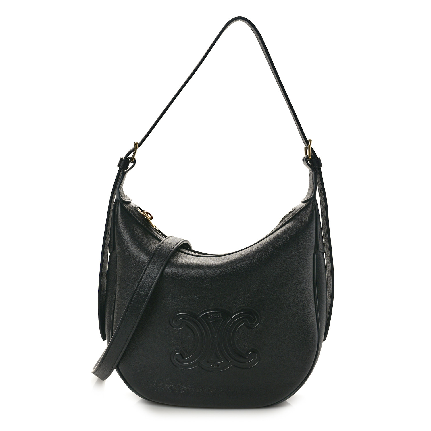 CELINE Supple Calfskin Cuir Triomphe Small Heloise Shoulder