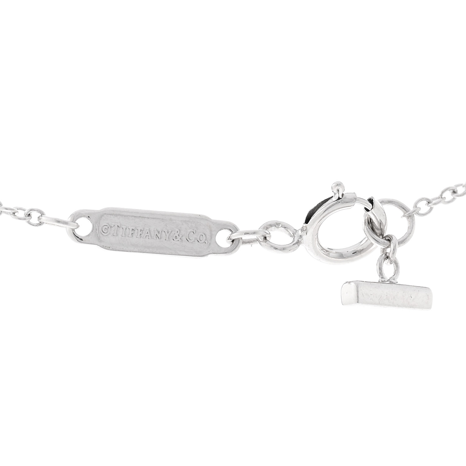 ★Tiffany&Co★ T Smile Pendant Small necklace White gold Tiffany T Smile Pendant in White Gold with Diamonds, Small