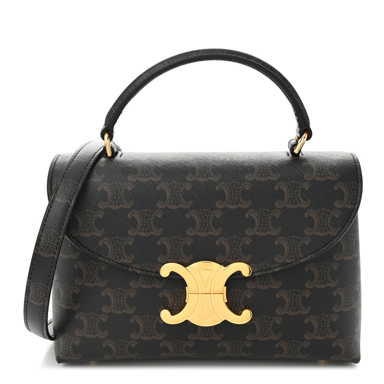 【CELINE】TEEN HONORINE BAG IN Triomphe Canvas and Calfskin TEEN HONORINE BAG IN Triomphe Canvas and Calfskin - TAN | CELINE