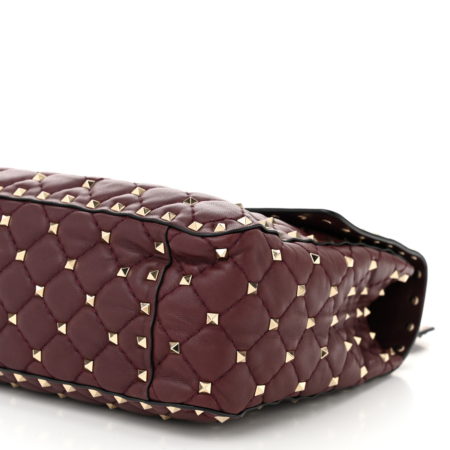 XLARGE - valen VALENTINO GARAVANI Nappa Large Rockstud Spike Shoulder Bag
