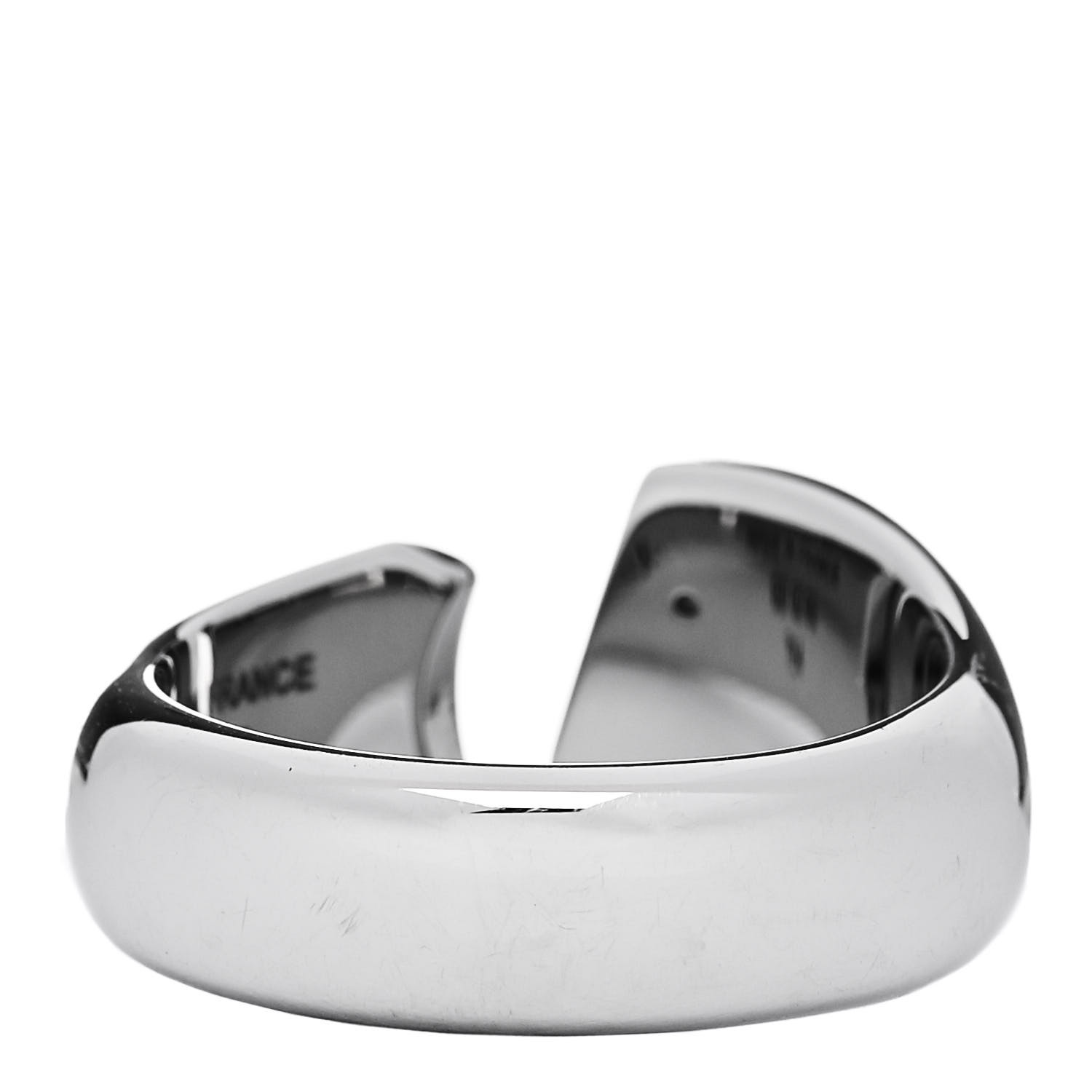 HERMES メタルリング Carrousel HERMES Stainless Steel Mens Carrousel Ring 64 Black 1675988
