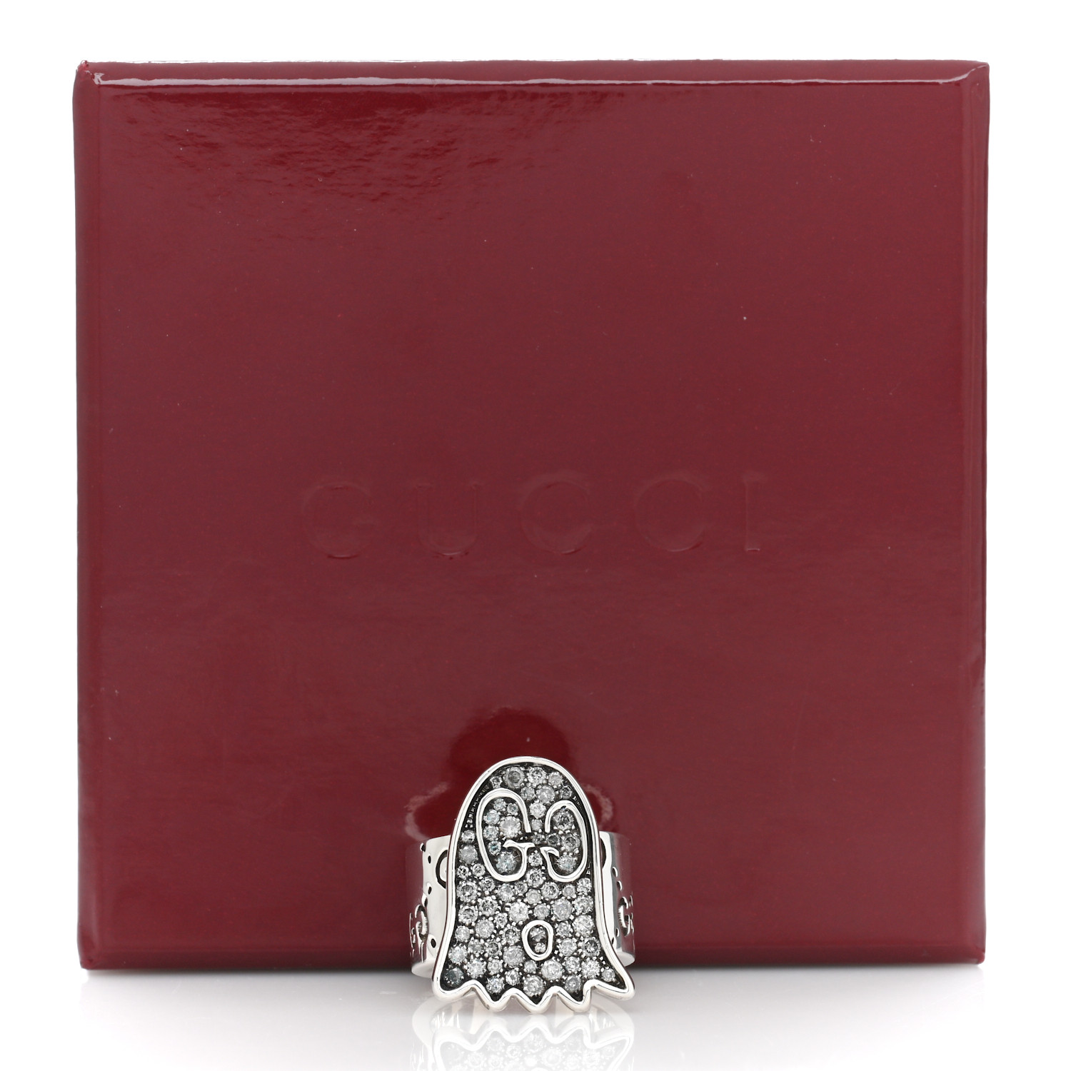 【GUCCI】Ghost collection Grey printed polyamide【ランク:A】 Gucci Aged Silver Ghost Ring with Hamlet Skull and GG