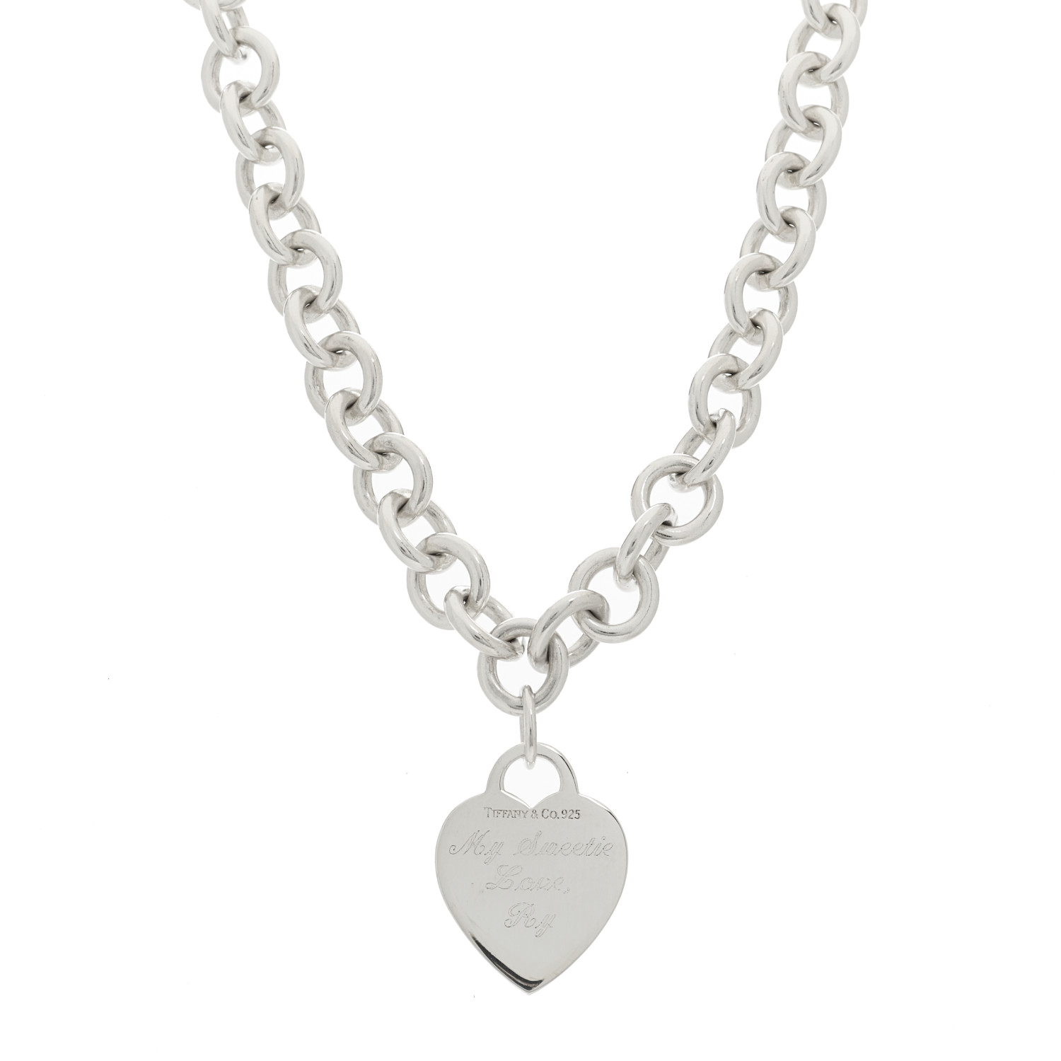 アクセサリー Tiffany silver925 necklace Tiffany Co. 925 Sterling Silver Infinity Pendant Oval Link
