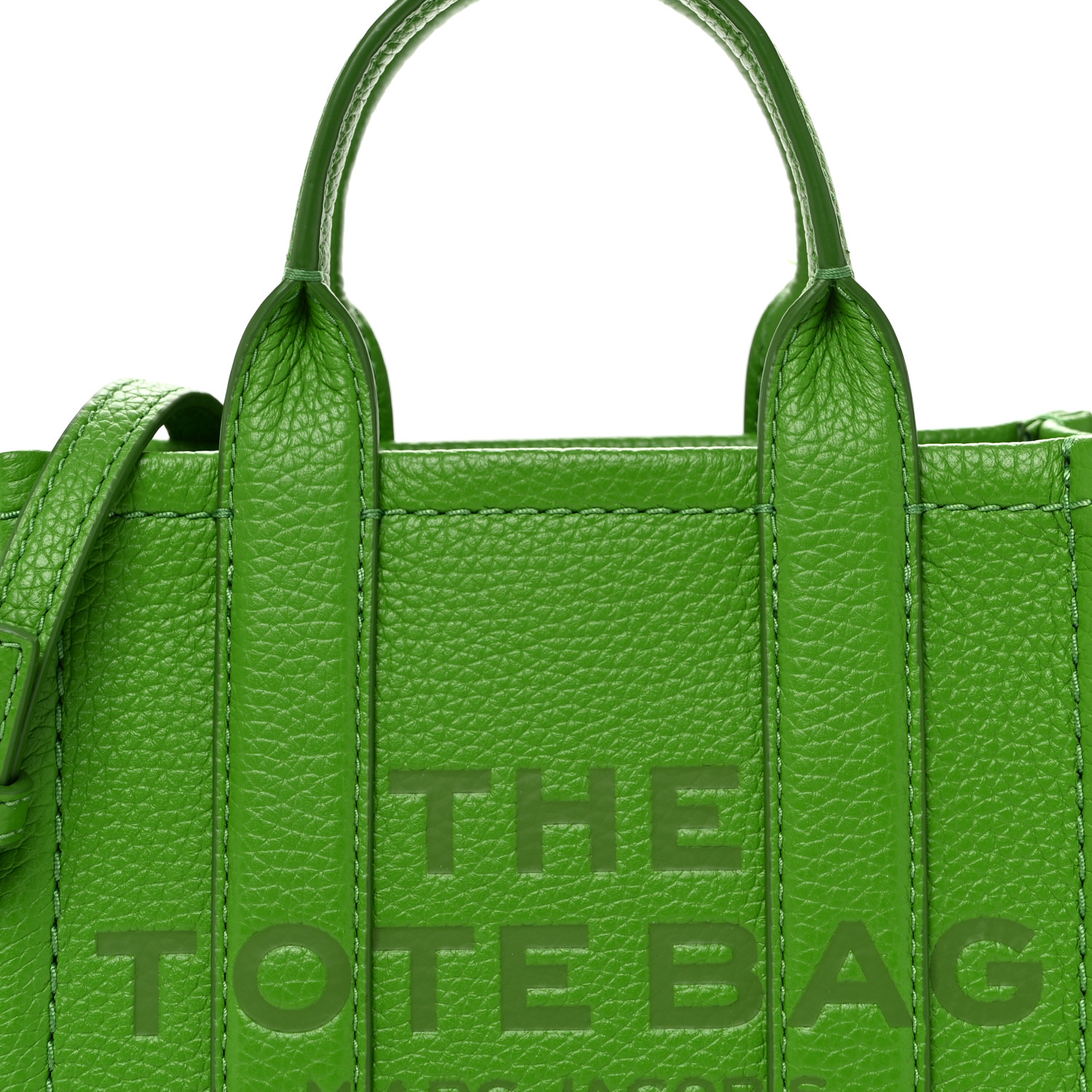 MARC JACOBS Grained Calfskin Mini The Tote Bag Kiwi 1677293