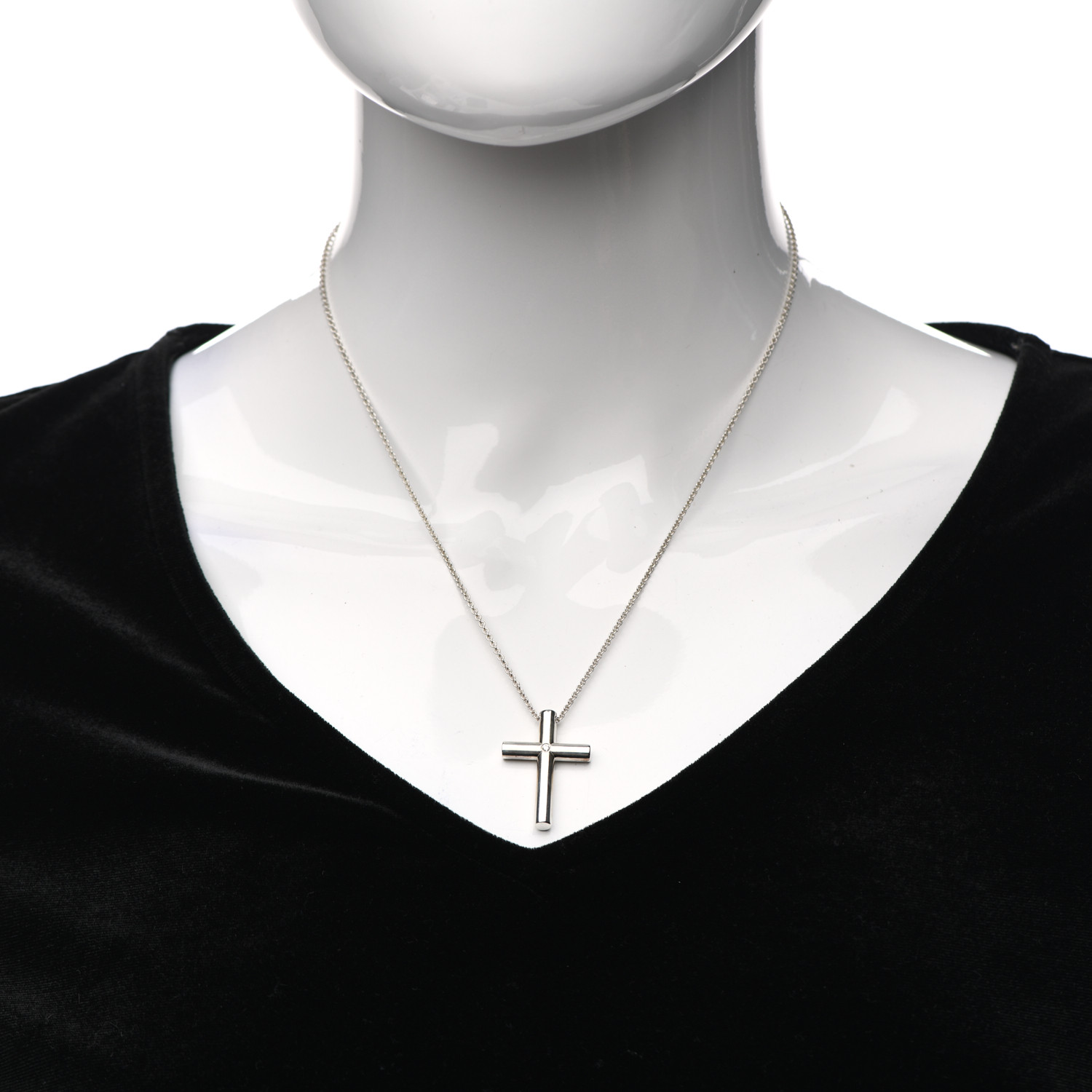 ●TATIANA● Silver 925 Clear Cross Pendant NecklaceNZ1145 17 Amazon.com: Large Cross Necklace 925 Sterling Silver & Cubic