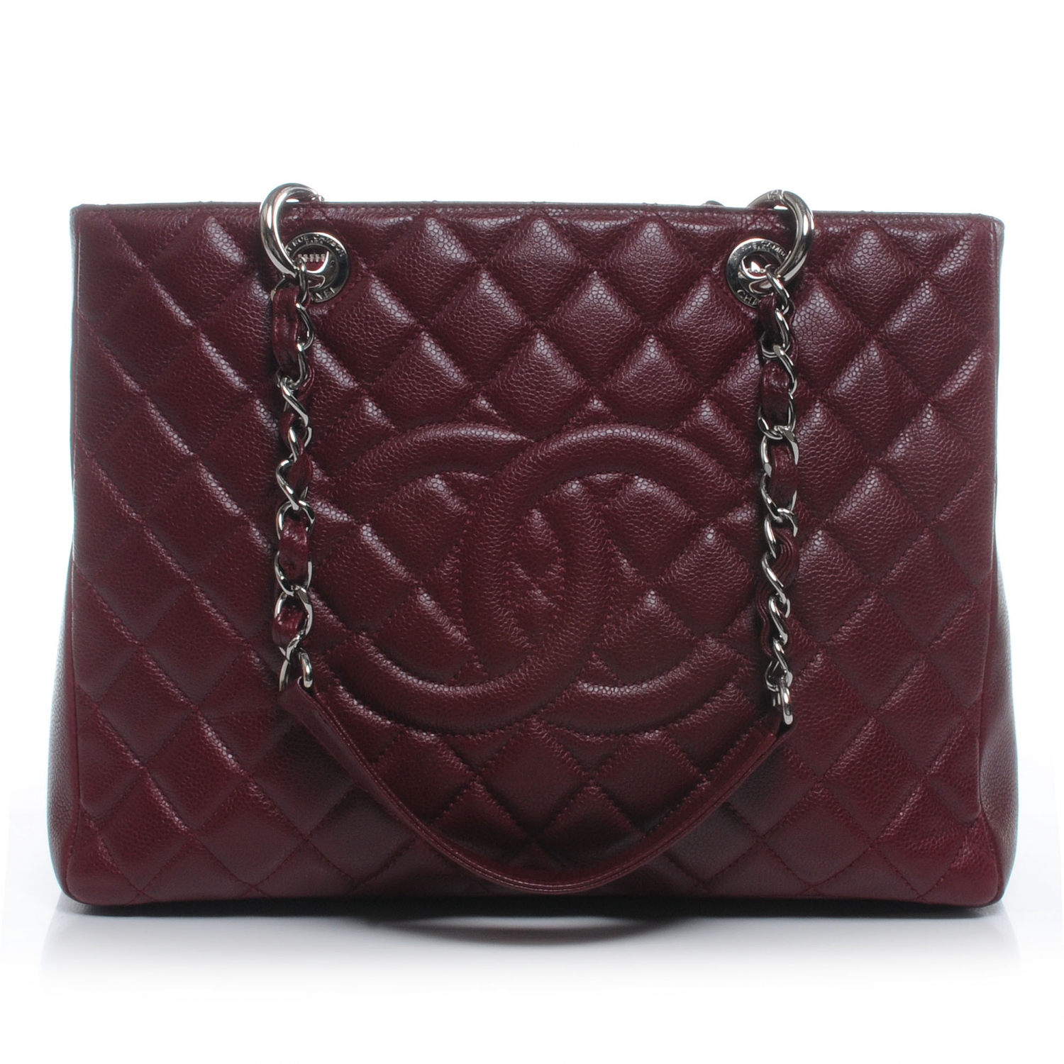 CHANEL Caviar Grand Shopping Tote GST Bordeaux 48913
