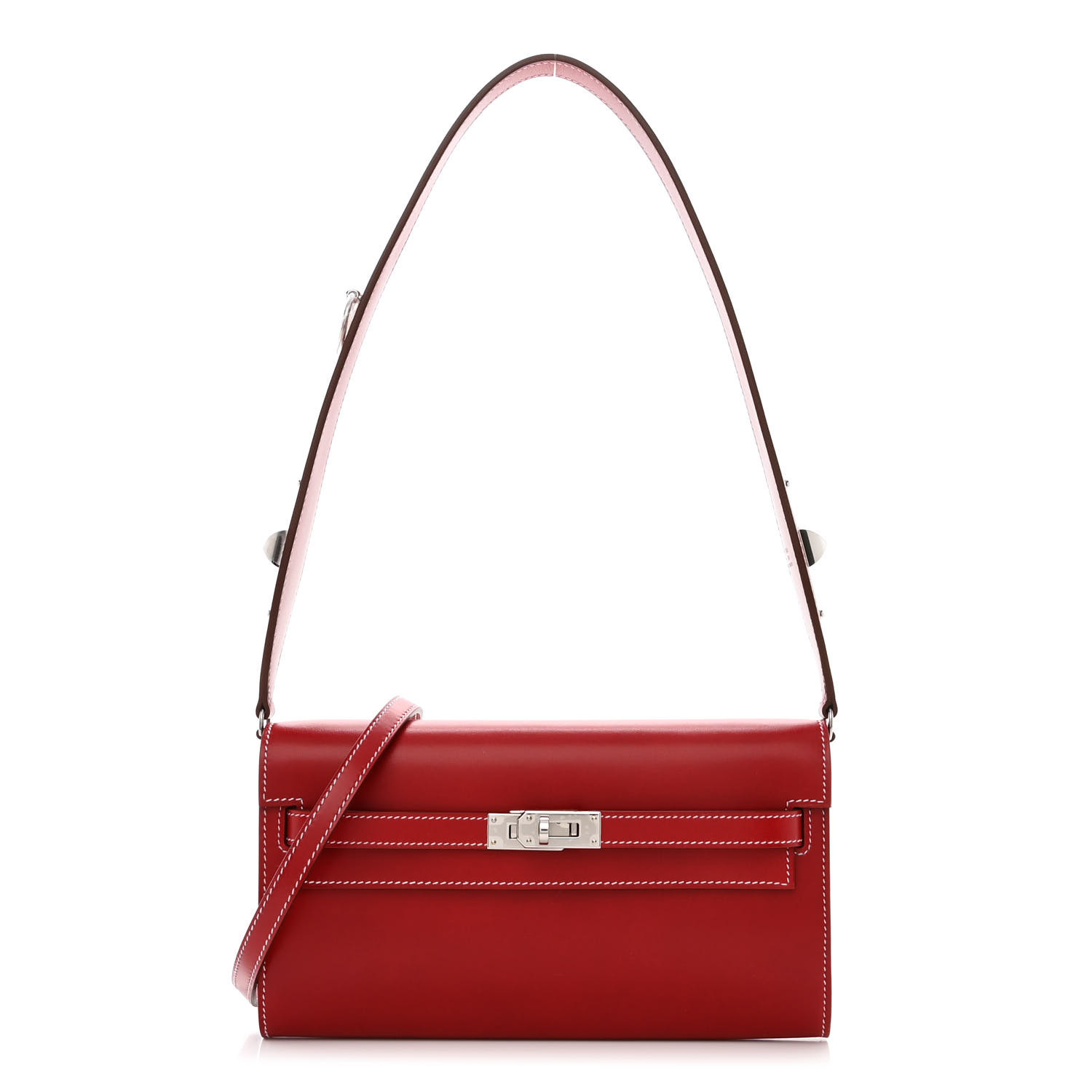 HERMES ★ KELLY TO GO ストラップウォレット HERMES Box Kelly Wallet To Go Rock Rouge Piment 1397526