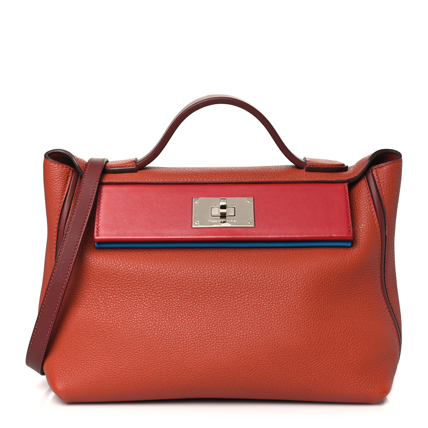 中古】 エルメス HERMES バングル ブレスレット メタル レザー