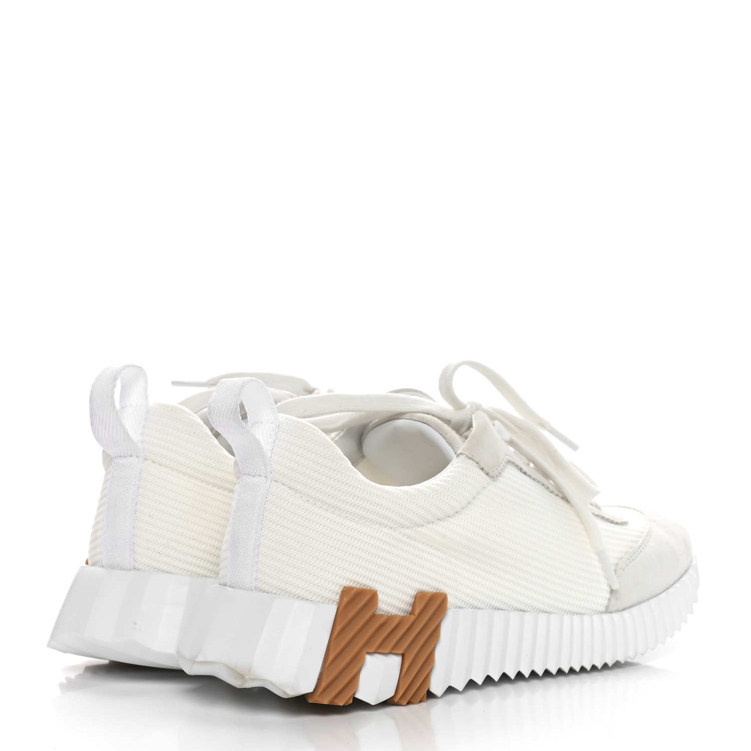 リナシュシュ Sweety Mingky Open HERMES Technical Mesh Suede Goatskin Bouncing Sneakers 37
