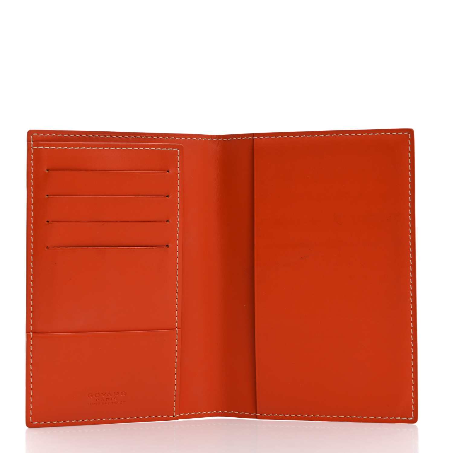 GOYARD Goyardine Passport Holder Orange 1597744 | FASHIONPHILE