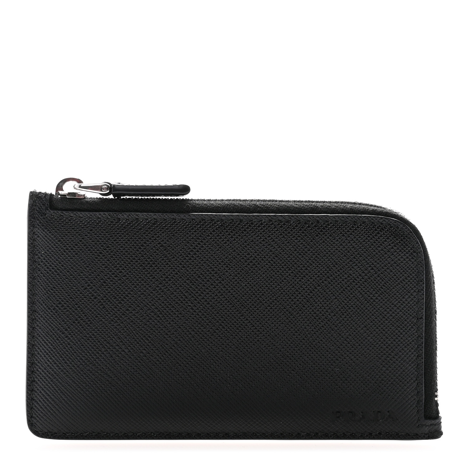 PRADA★Black zip card holder in Saffiano 1MB048QHH Prada Black zip card holder in Saffiano | TheDoubleF