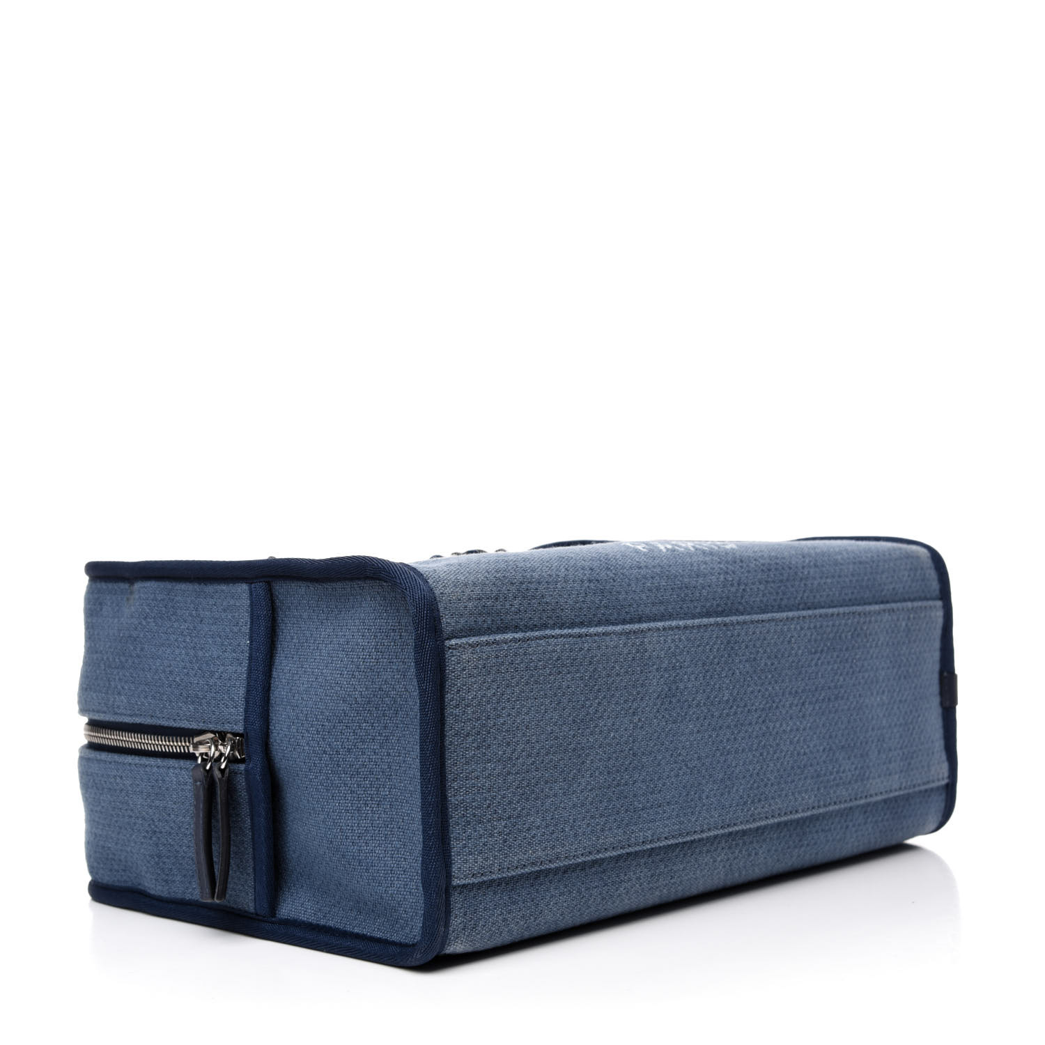 CHANEL Denim Deauville Bowling Bag Blue 693422 | FASHIONPHILE