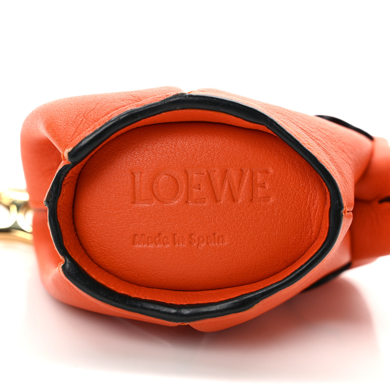 ポーチ LOEWE Elephant Coin Purse in Flr Orange Auth Loewe Animal Collection Mini Elephant Pouch Clutch Bag