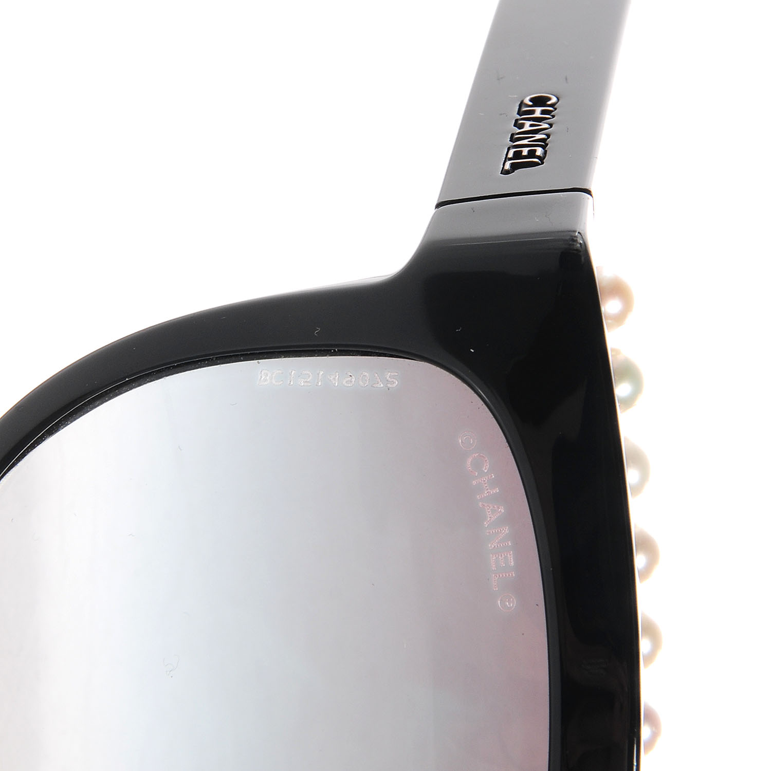 CHANEL Freshwater Pearl Butterfly Sunglasses 6040 H Black