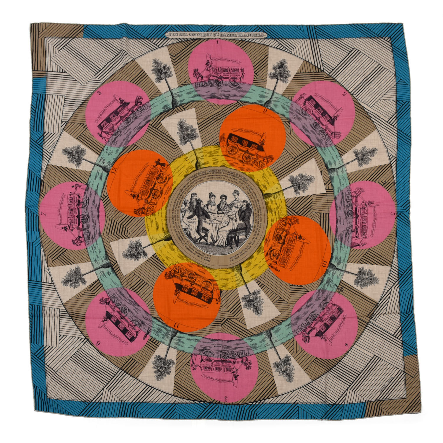 【HERMES】新作45x45cm★Jeu des Omnibus Remix Jeu des Omnibus Remix Hermes Scarf - It's All Goode