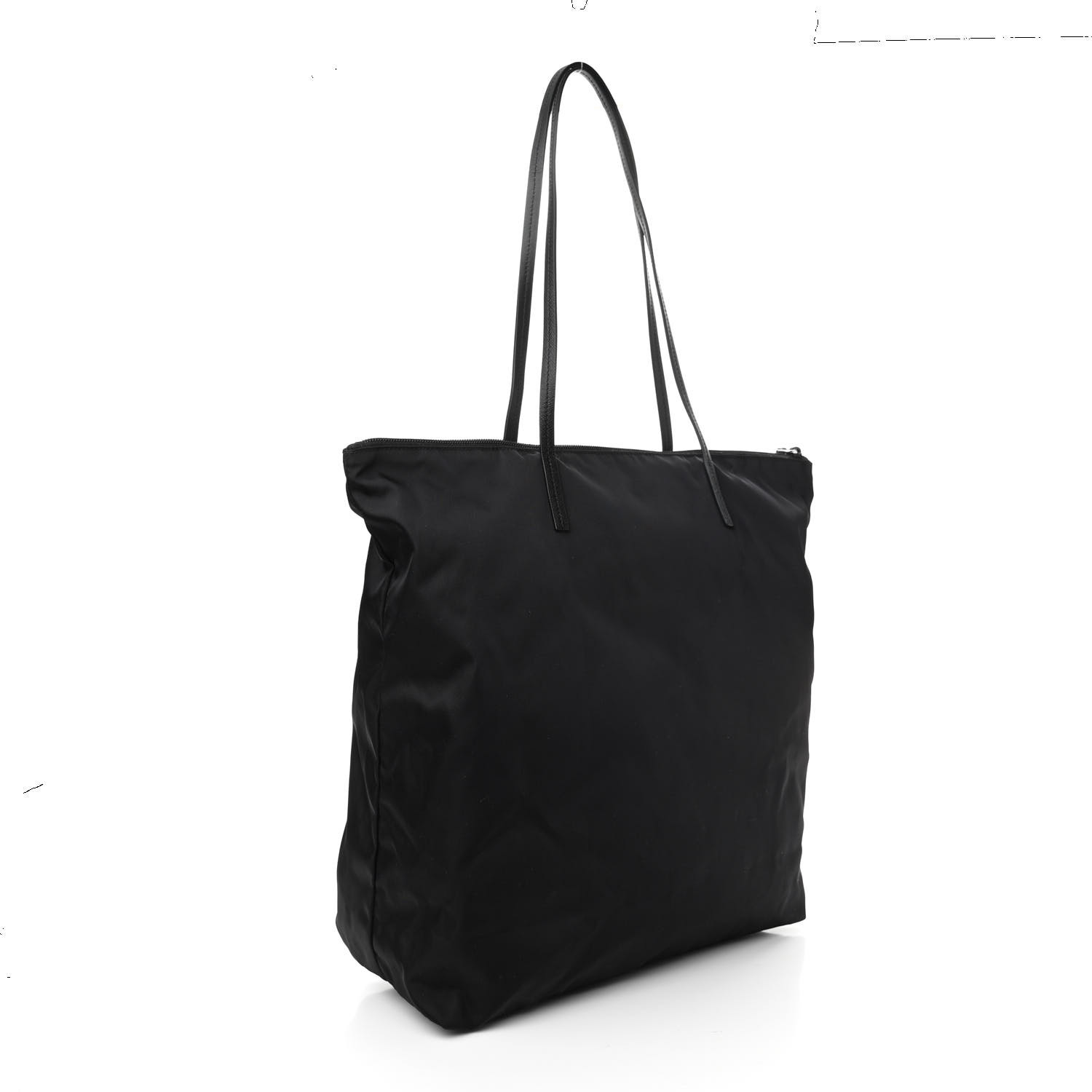 PRADA Tessuto Nylon Twin Shopper Tote Set of 2 Black Giallo