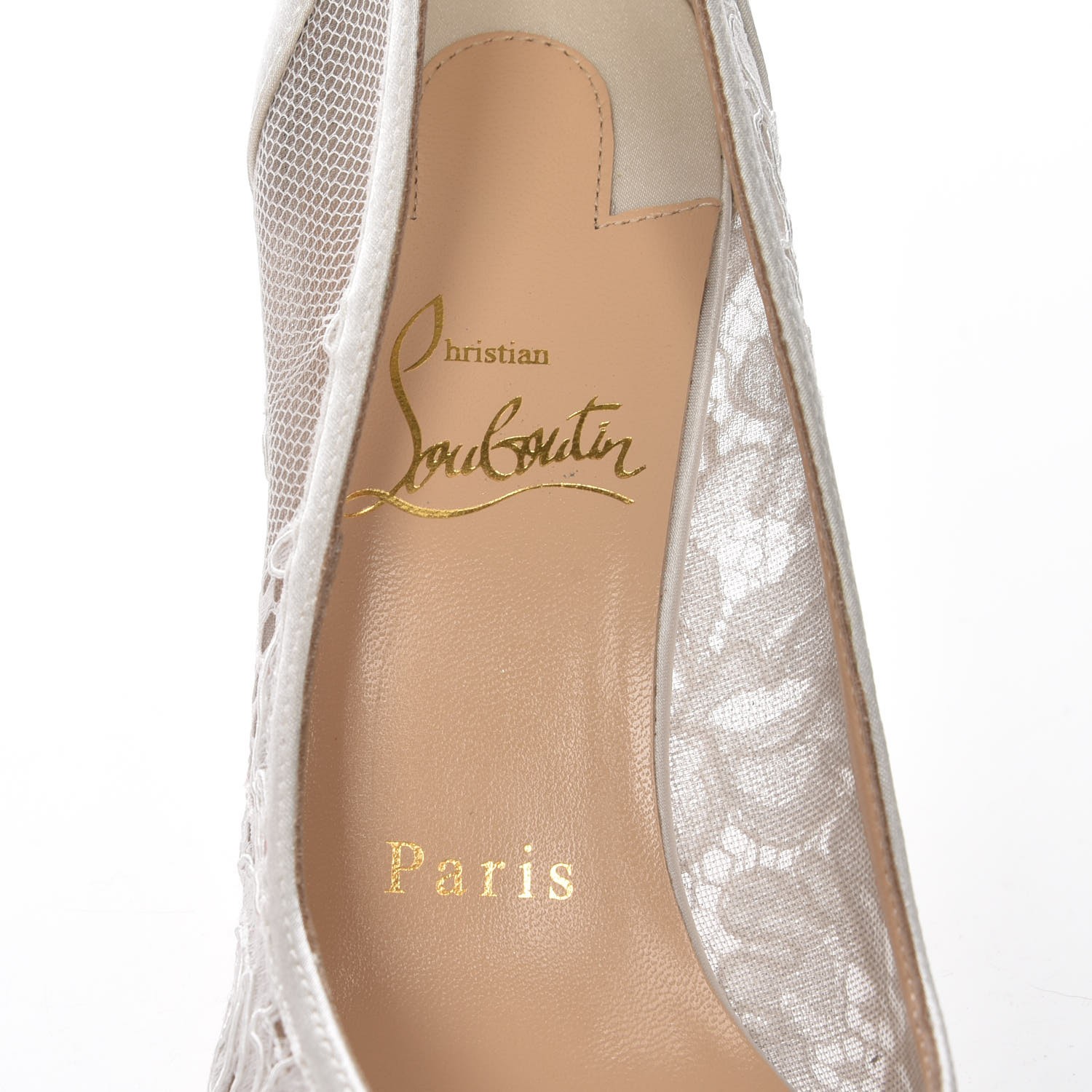 【極美品】クリスチャン ルブタン Neoalto Lace パンプス 36 CHRISTIAN LOUBOUTIN Lace Satin Neoalto 85 Pumps 36 White