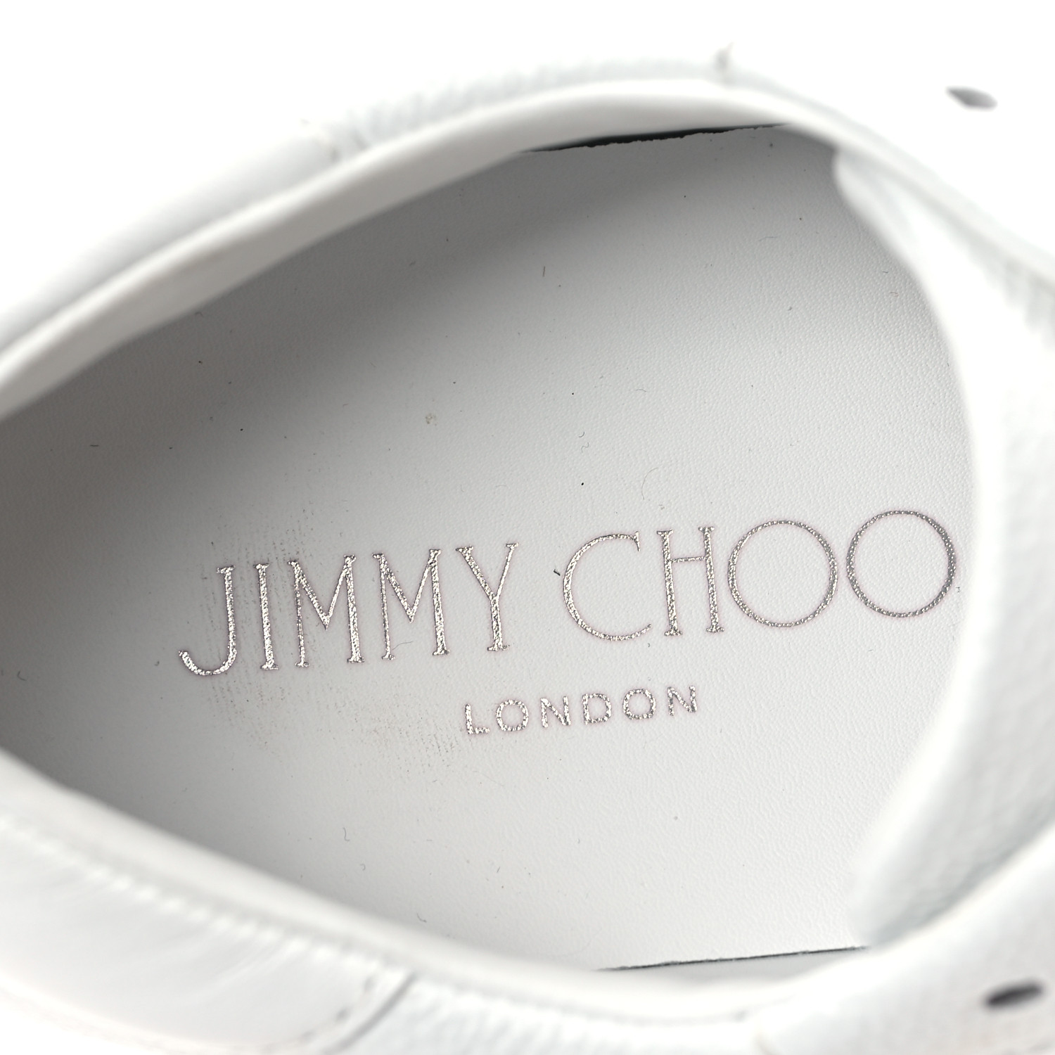 JIMMY CHOO Calfskin Kai Sneakers 39.5 White 1570656