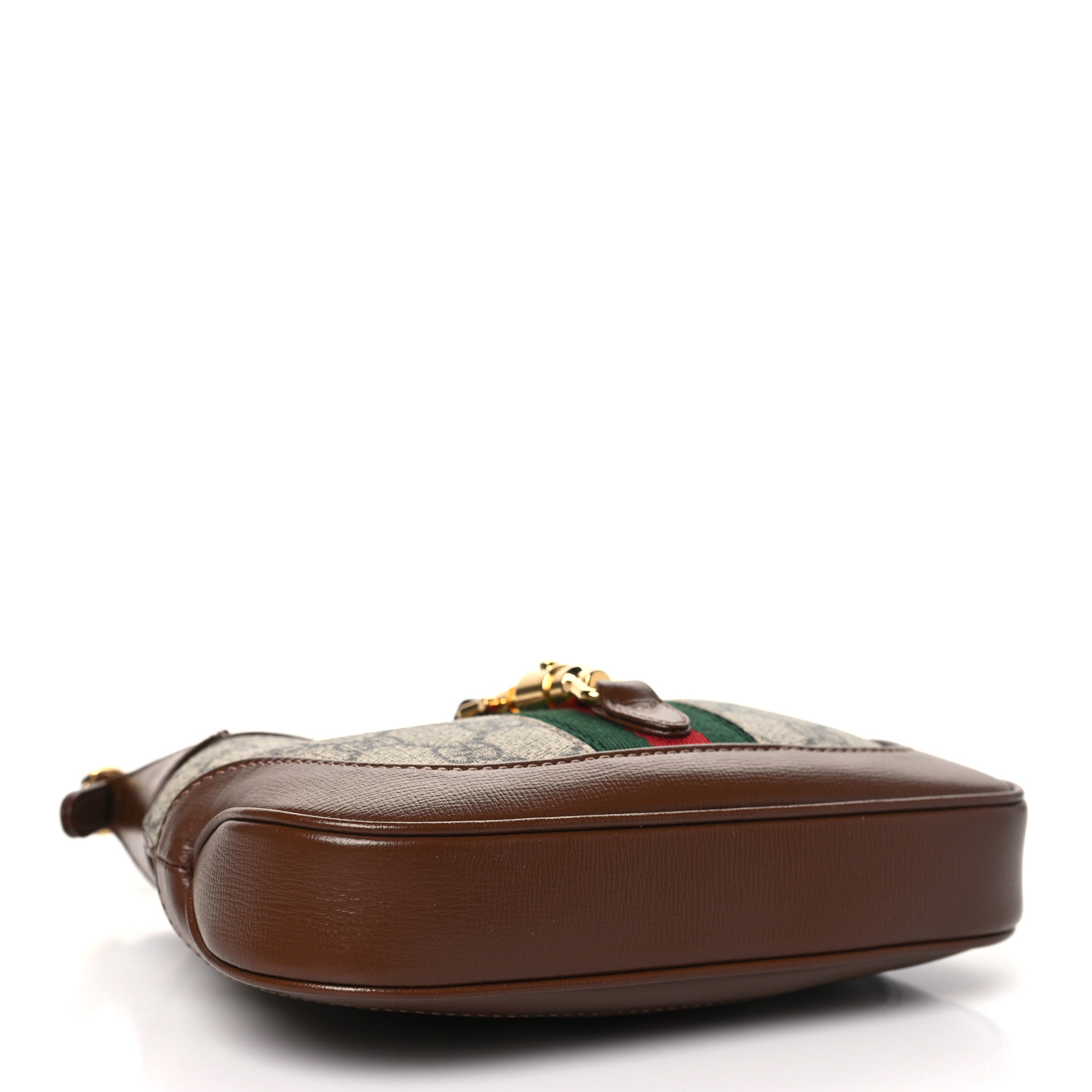 GUCCI GG Supreme Monogram Azalea Calfskin Web Mini Jackie