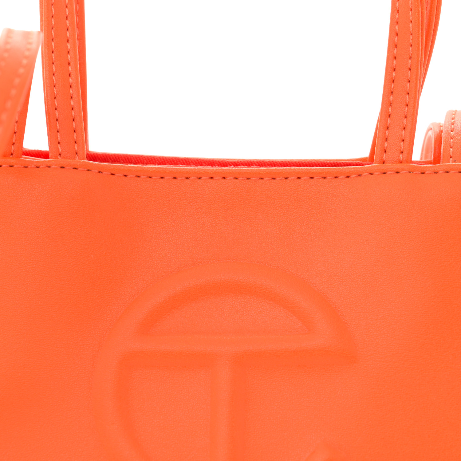 TELFAR Vegan Leather Small Shopping Bag Orange 1571324