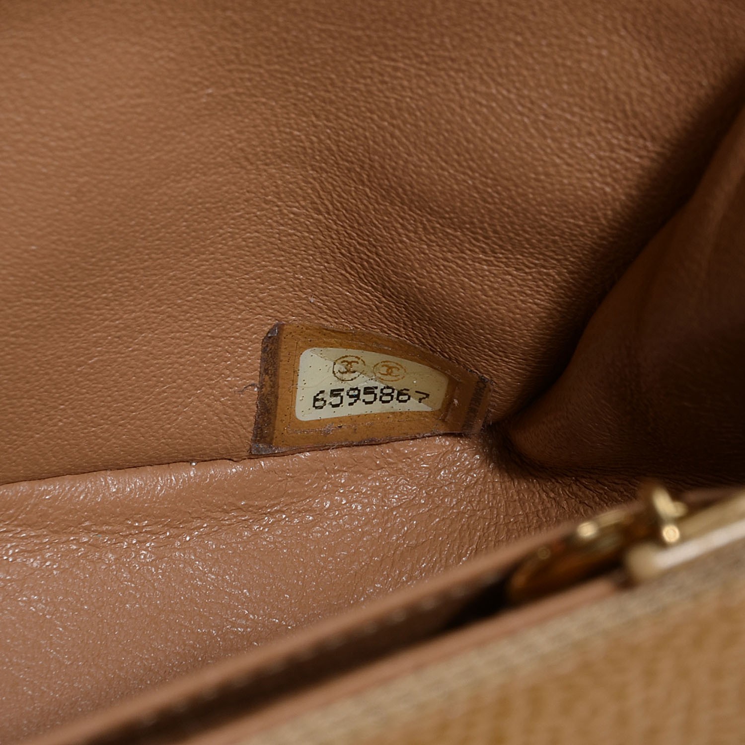 CHANEL ベージュ ジャンパー CHANEL Caviar Mini Square Flap Dark Beige 91682 | FASHIONPHILE