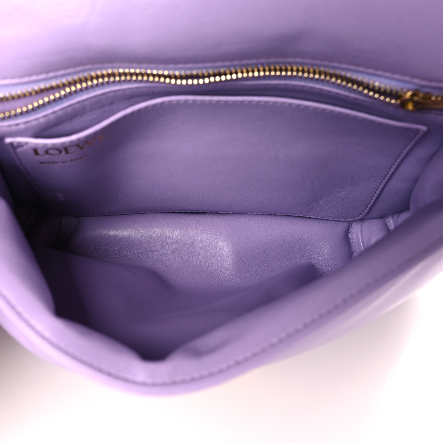 LOEWE Lambskin Pleated Goya Puffer Bag Light Mauve 1290152