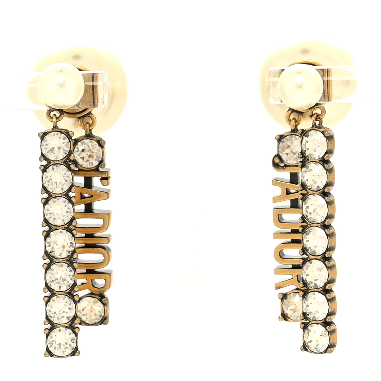 CHRISTIAN DIOR Pearl Crystal J'Adior Tribales Earrings