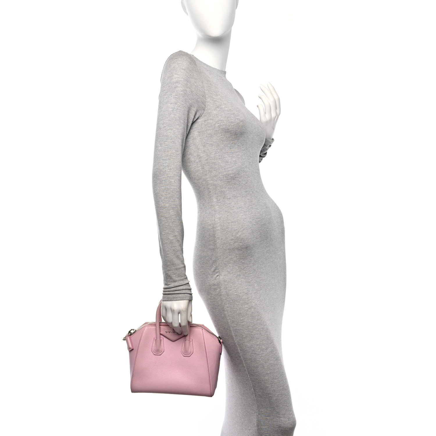 GIVENCHY Sugar Goatskin Mini Antigona Bright Pink 2