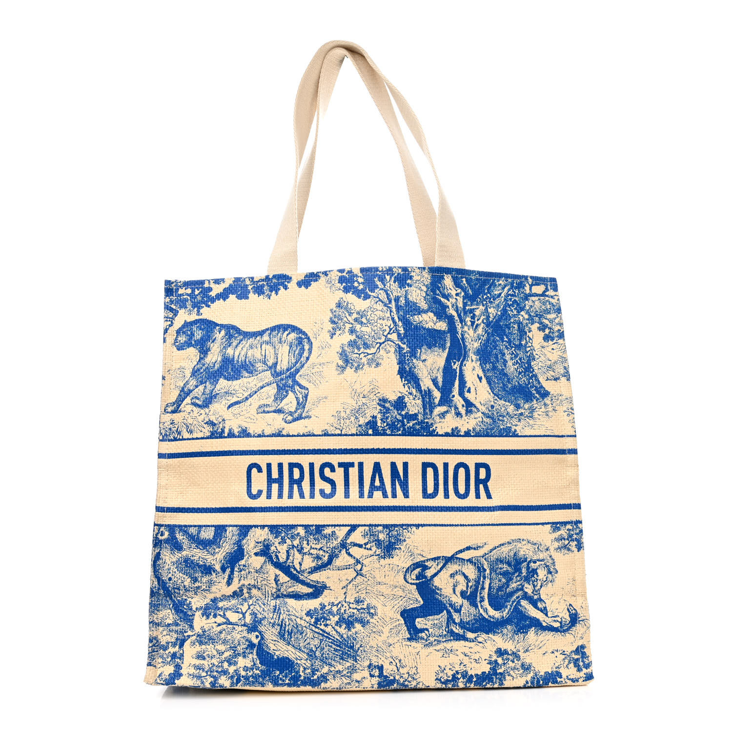 2025FALL◇Dioriviera Dior Book Tote ブルー バッグ Dioriviera Medium Dior Book Tote White and Azure Blue Toile