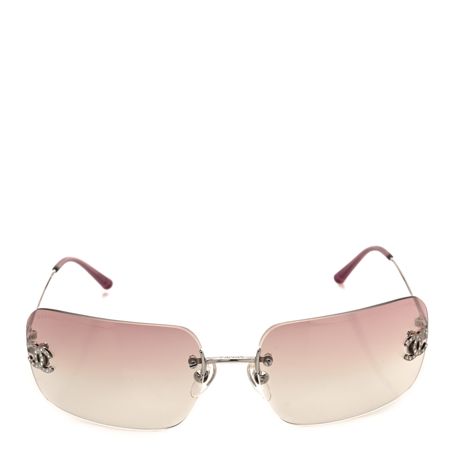 CHANEL Metal CC Logo Sunglasses 4017-D Pink 1515813
