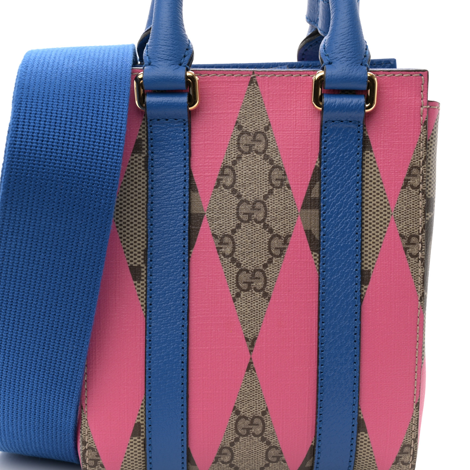 GUCCI GG Supreme Monogram Textured Dollar Calfskin Rhombus