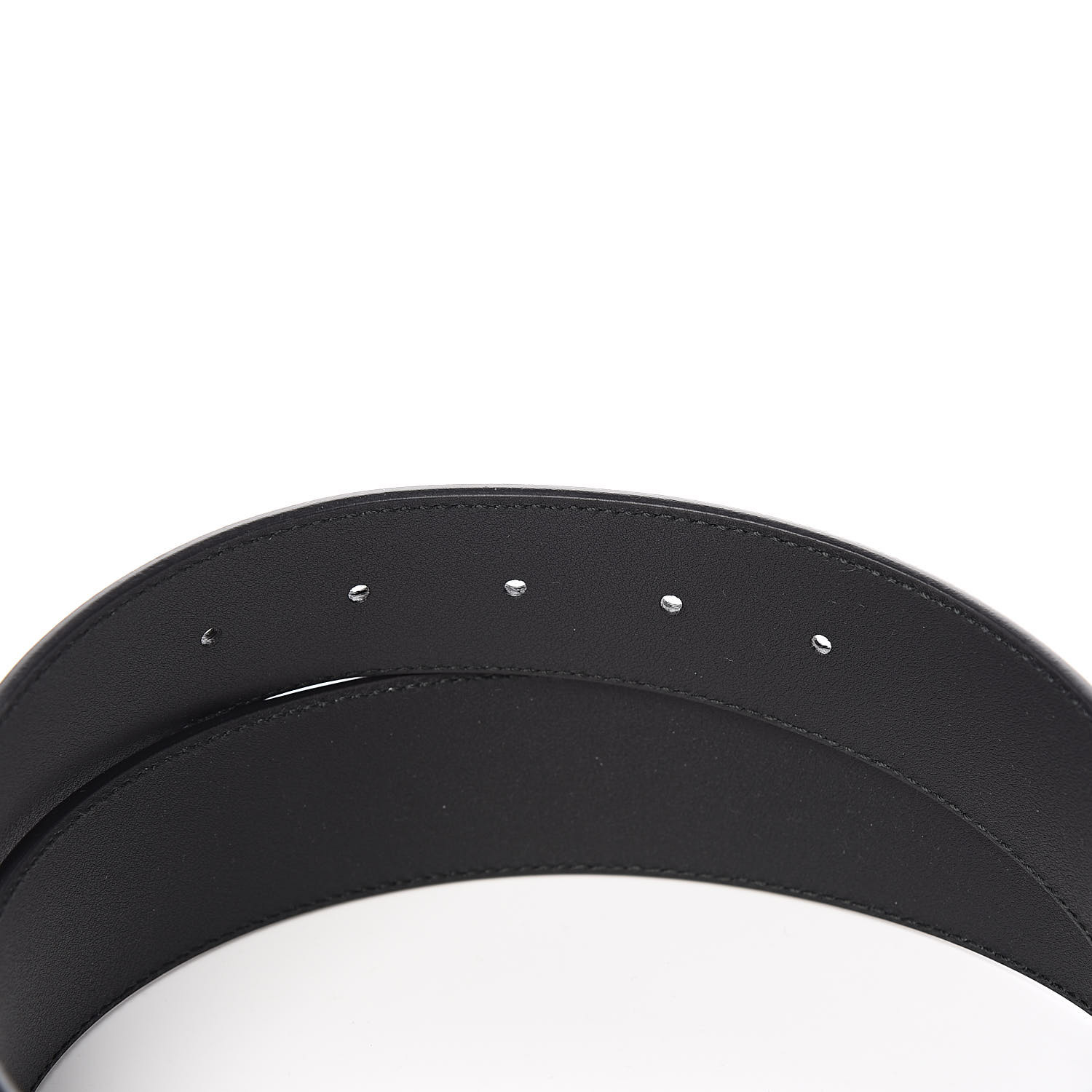 GUCCI Calfskin Double G 40mm Belt 85 34 Black 523799