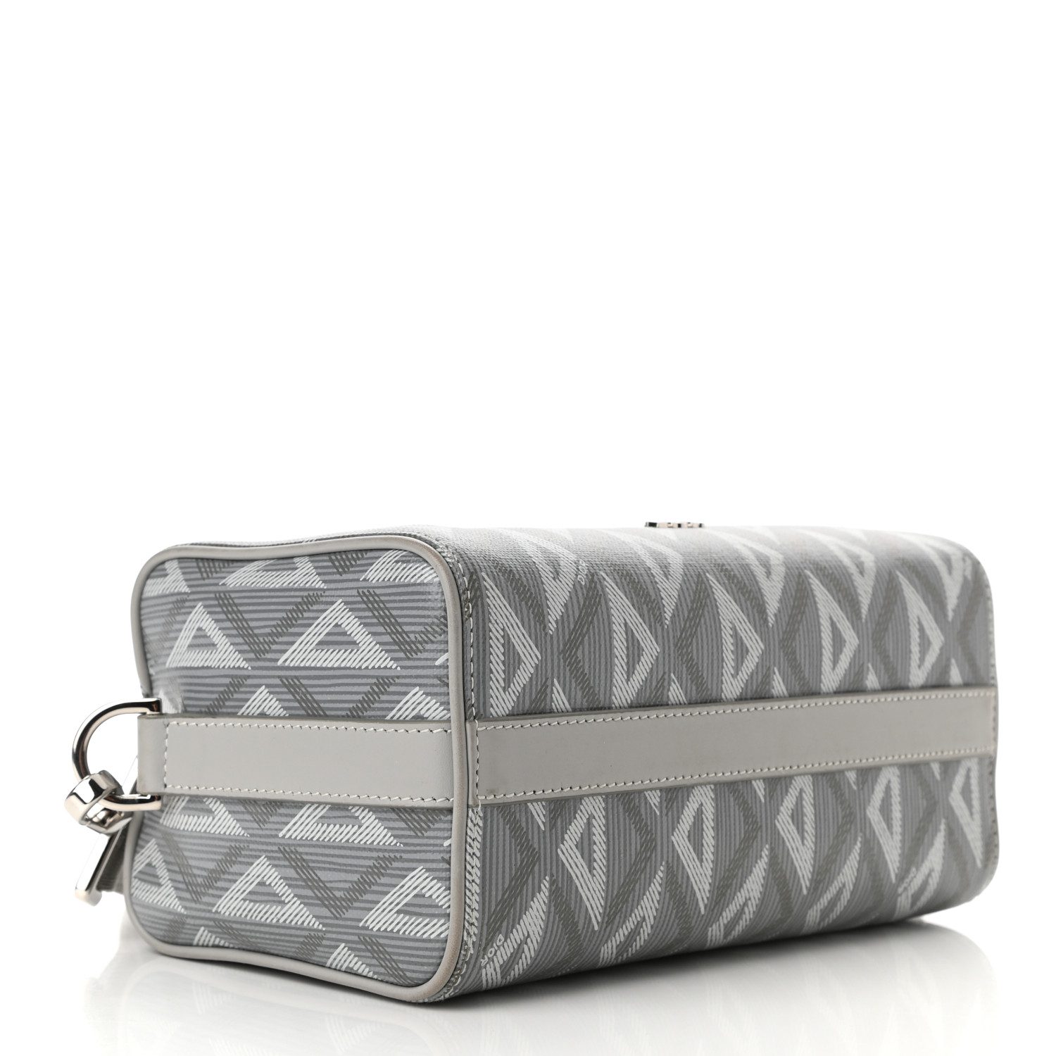 CHRISTIAN DIOR Coated Canvas CD Diamond Lingot 22 Bag Gray