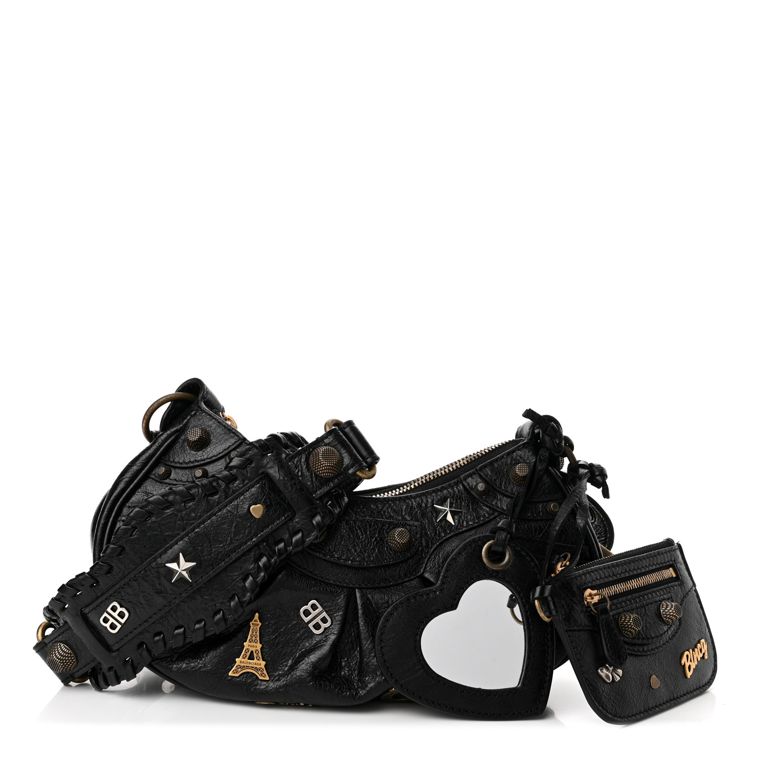 ショルダーバッグ・ポシェット Balenciaga Le Cagole S Shoulder Bag In Arena Leather Balenciaga Le Cagole Shoulder Bag XS Black Arena in Lambskin