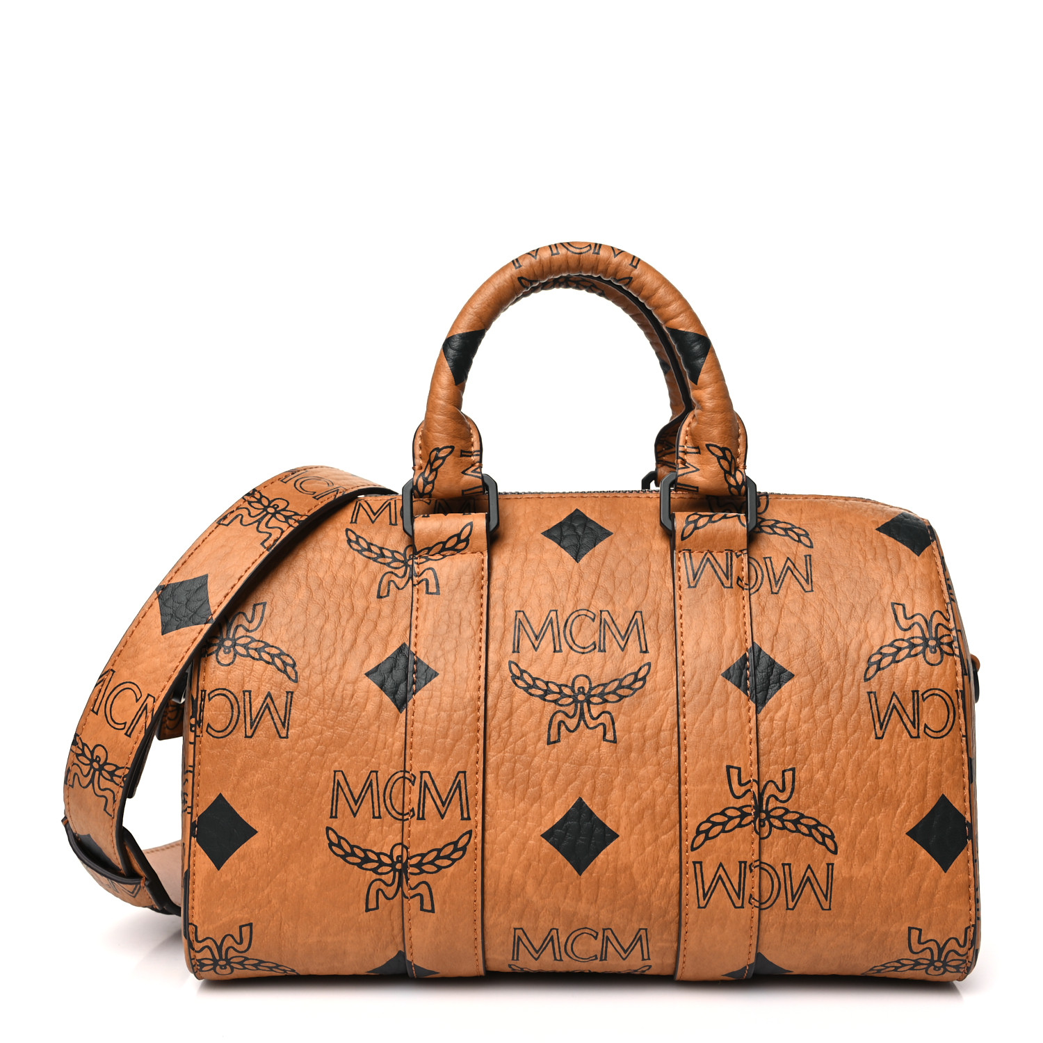 ★MCM (Men)★Drby Maxi Monogrammed VST★Cognac X-Large M Maxi Monogram Print Hoodie in Organic Cotton
