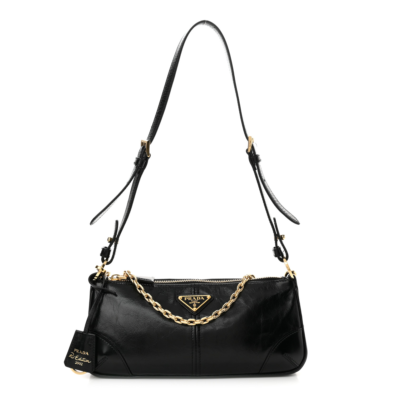 【関税込み】PRADA Soft Lux leather handbag Prada Soft Lux captivates with aged waxed leather, a