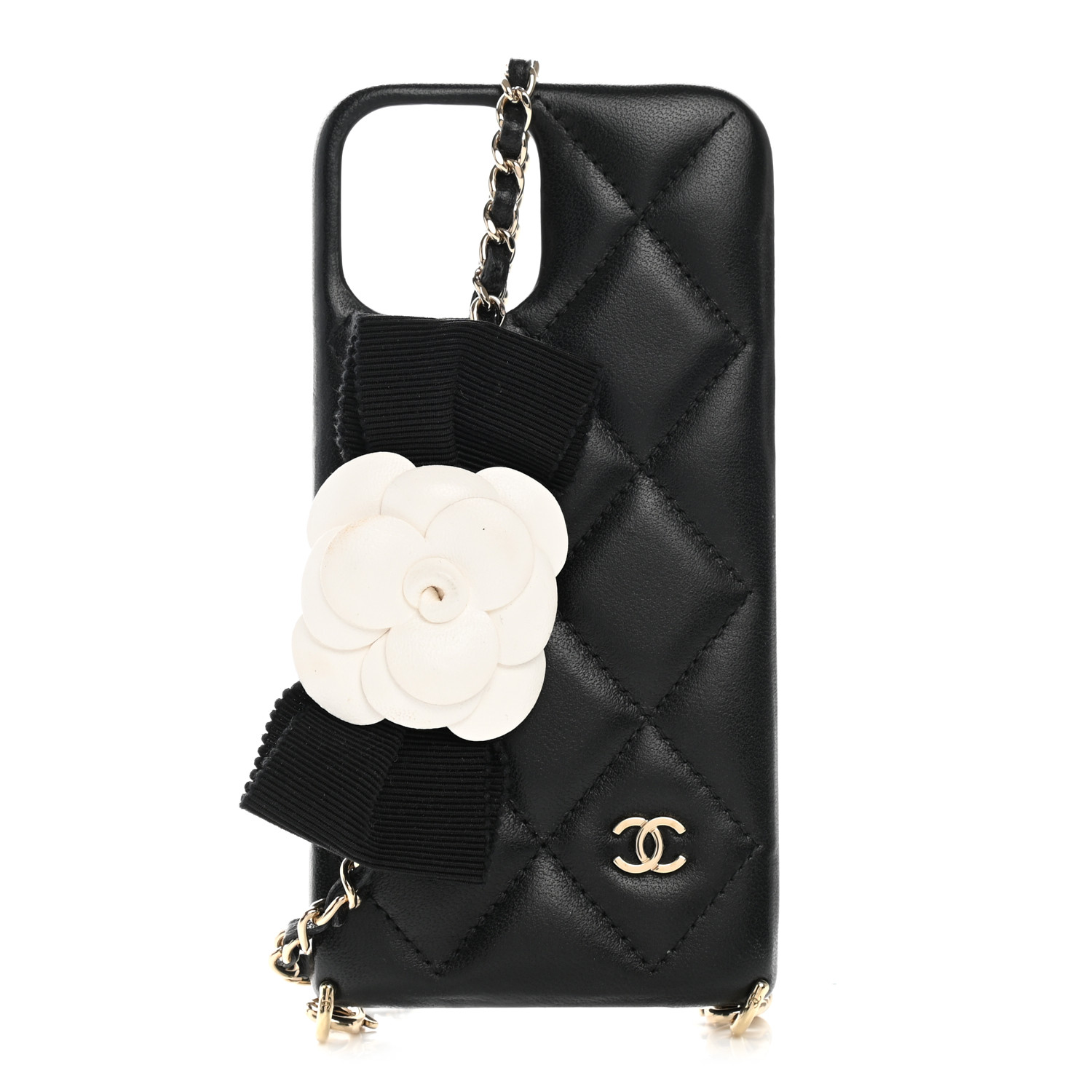 CHANEL - せろり　CHANEL iPhone 12pro 美品♪ CHANEL iPhone Case 12 PRO Matelasse Chain Shoulder Strap