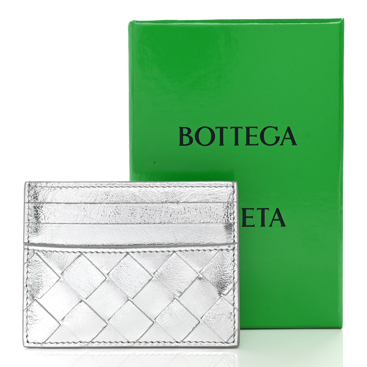 24AW new/BOTTEGA VENETA ジェメッリカードホルダー CardHolder Bottega Veneta® Women's Intrecciato Credit Card Case in Gold