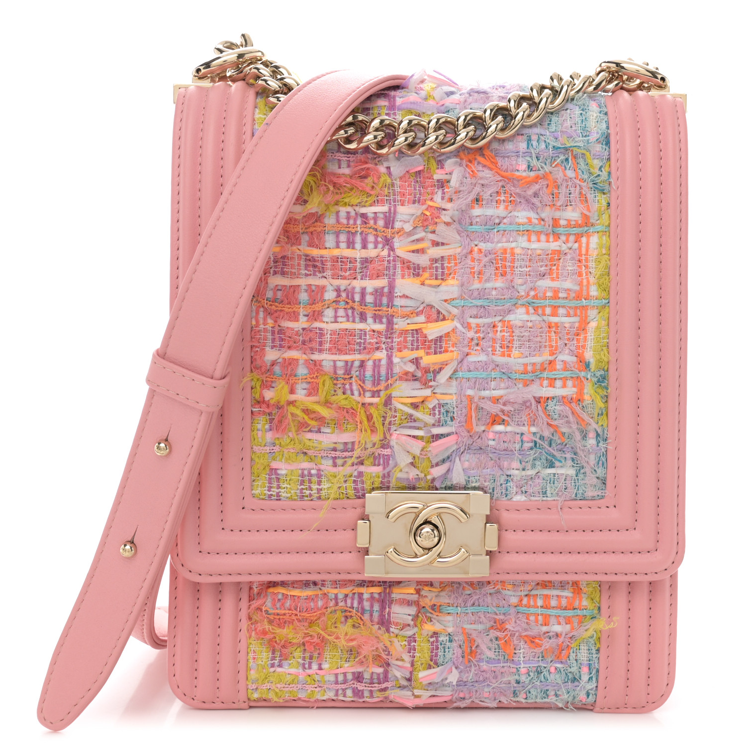 CHANEL ★ Chanel North South Boy Flap Pink Chanel North South Boy Lamb Pink | SACLÀB