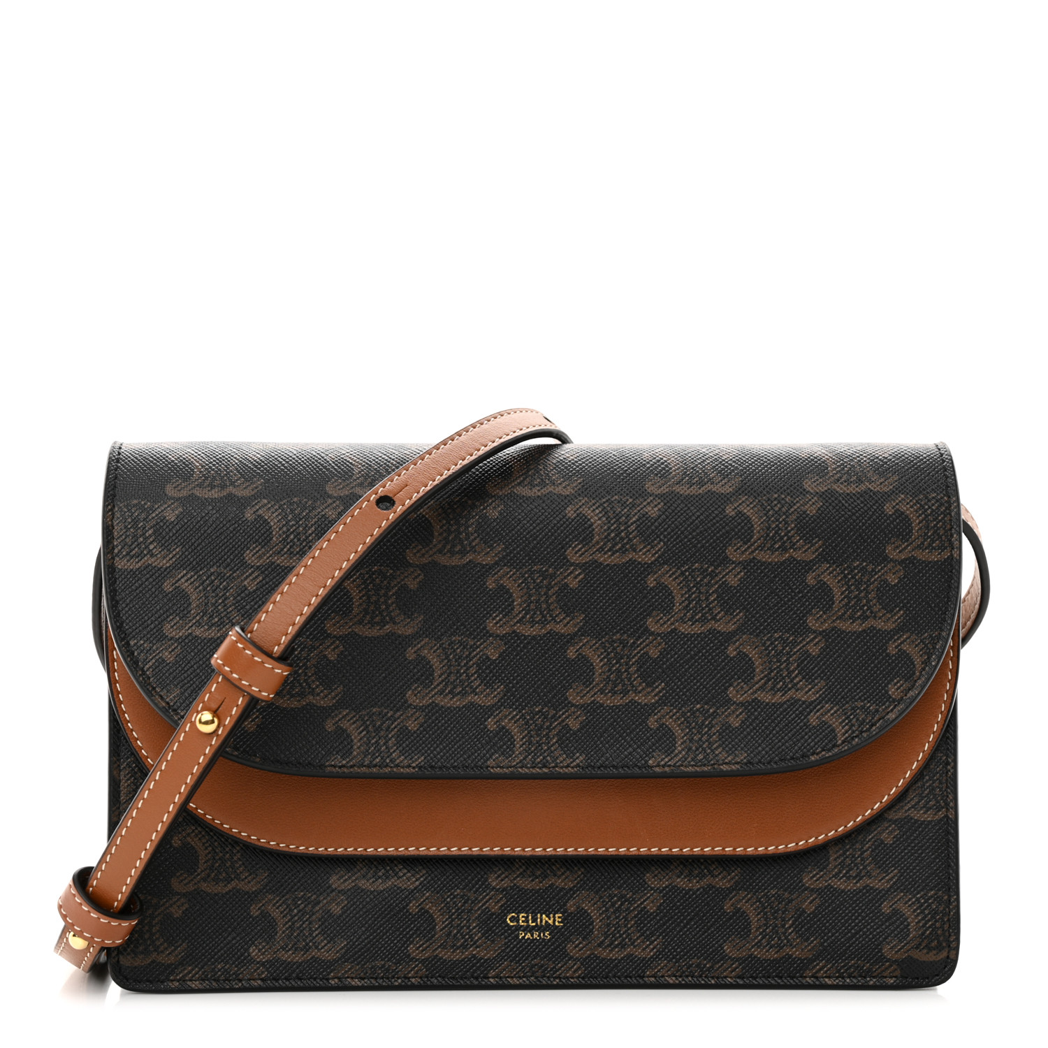 【VIP価格】CELINE TRIOMPHE CANVAS WALLET Celine Triomphe Tri-Fold Wallet Beige Canvas Leather New | eBay