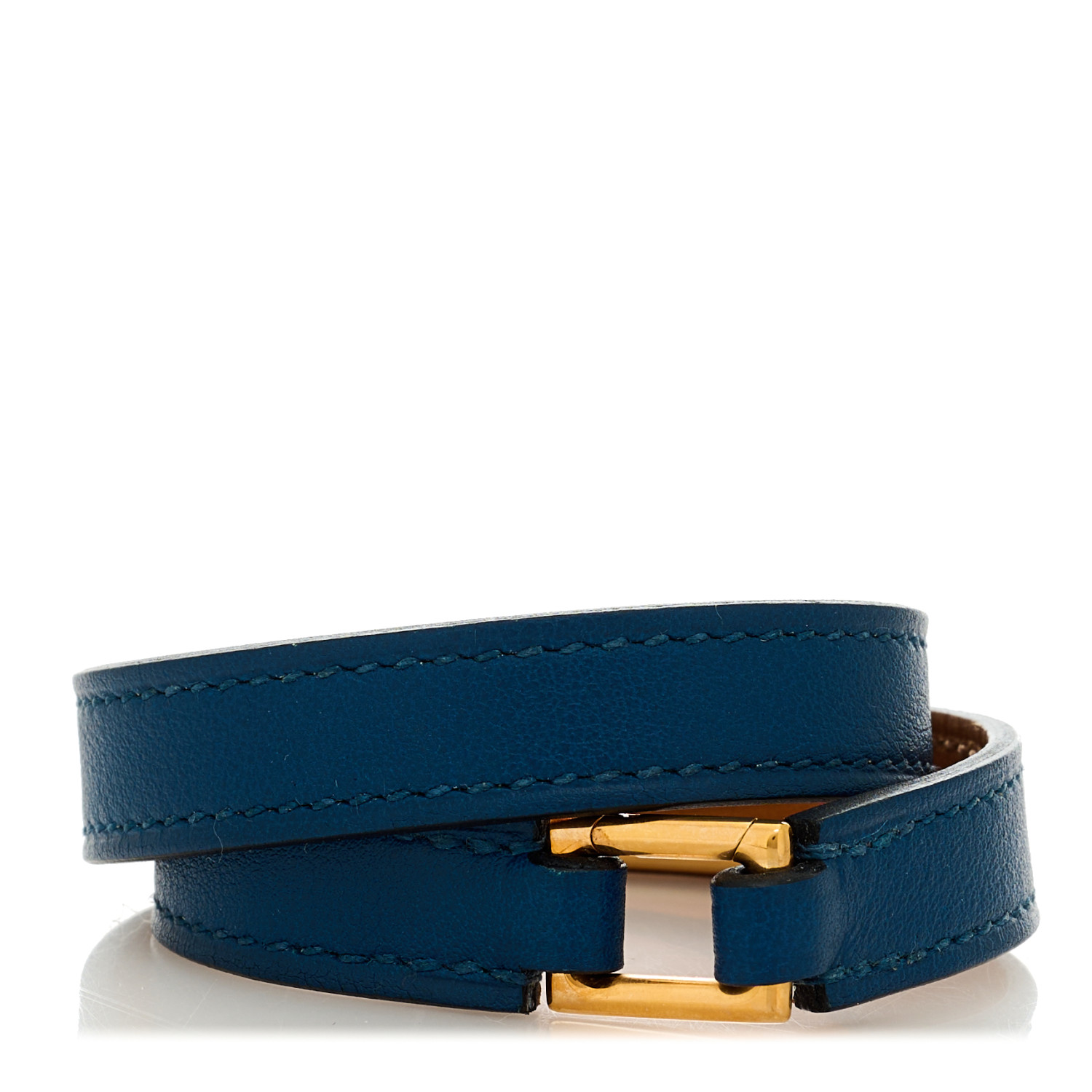 関税/送料込み【en route】18Kヴァーダント イヤリング HERMES Swift Rivale Double Tour Bracelet T1 Bleu Izmir