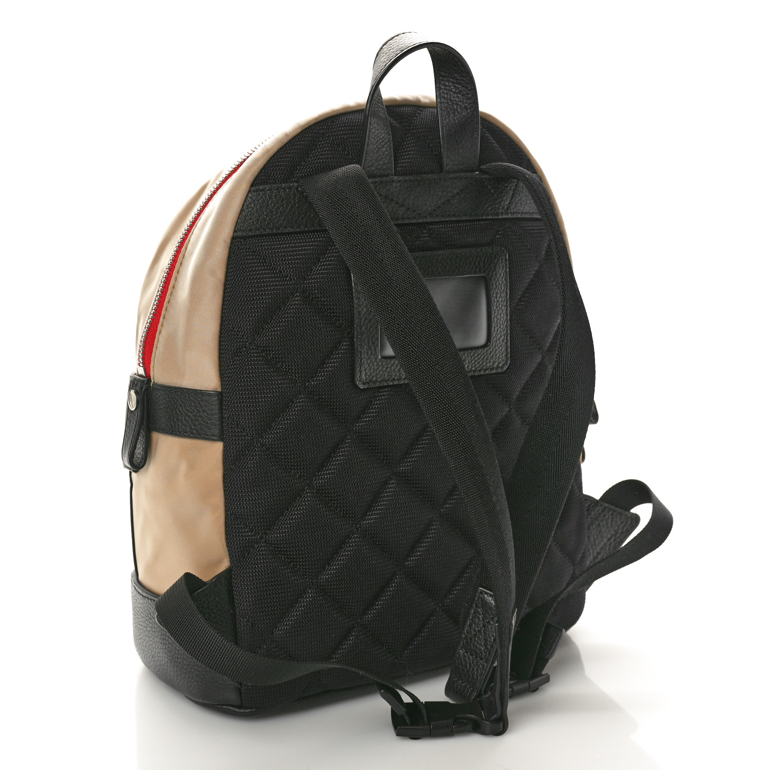 BURBERRY Econyl Logo Print Check Childrens Nico Backpack Archive Beige 2