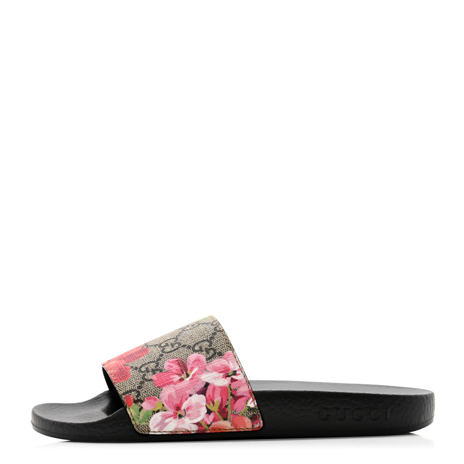【GUCCI】 GG Supreme Strawberry Slide Sandals Gucci GG Supreme Strawberry Slides - Canvas - 35 – MAC AND LOU