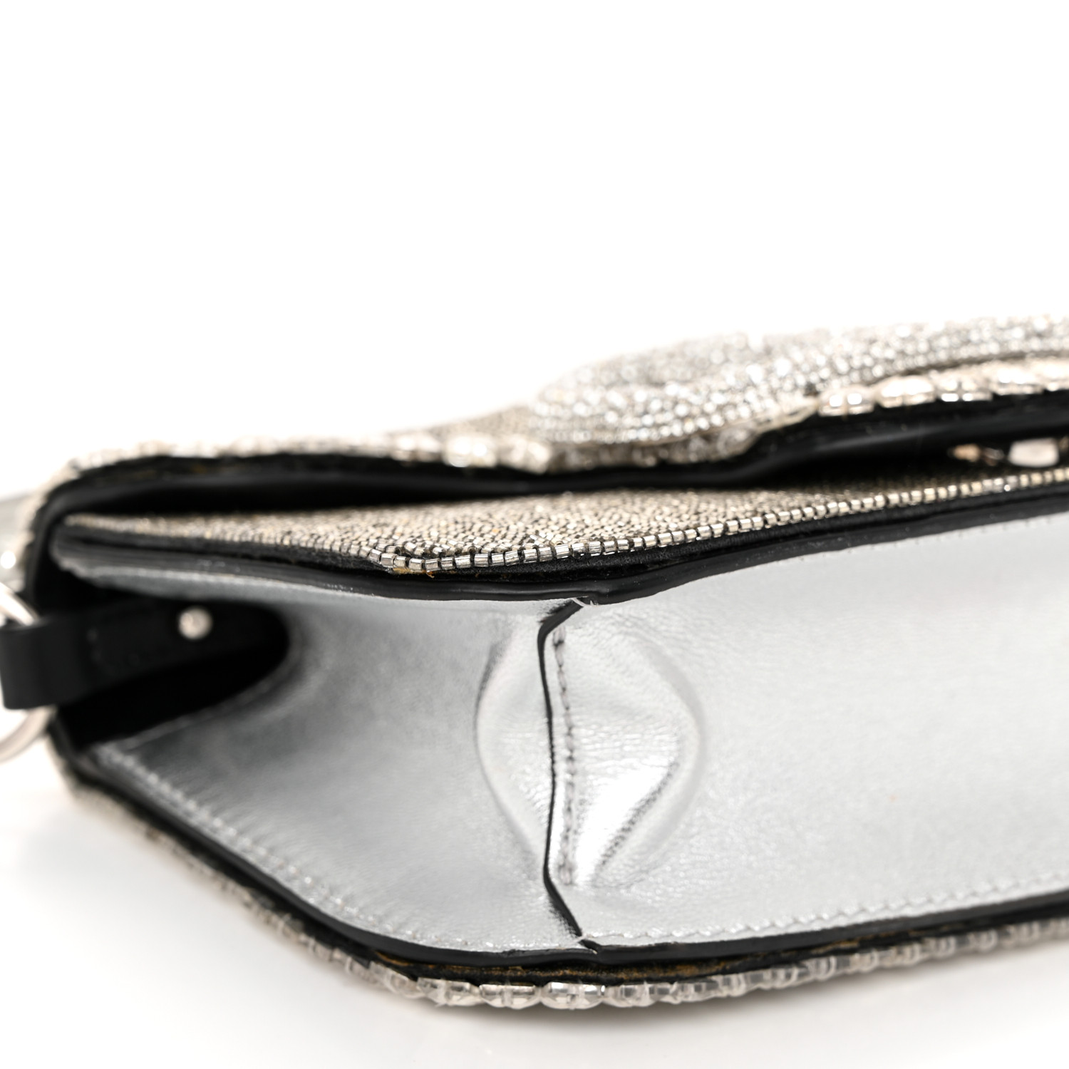 VALENTINO GARAVANI Swarovski Crystal Embroidered Vlogo Small