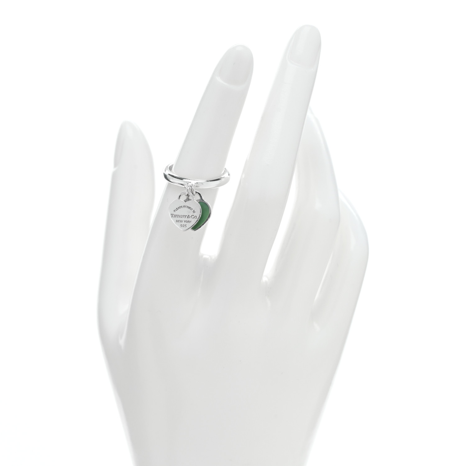 TIFFANY Sterling Silver Enamel Return to Tiffany Double