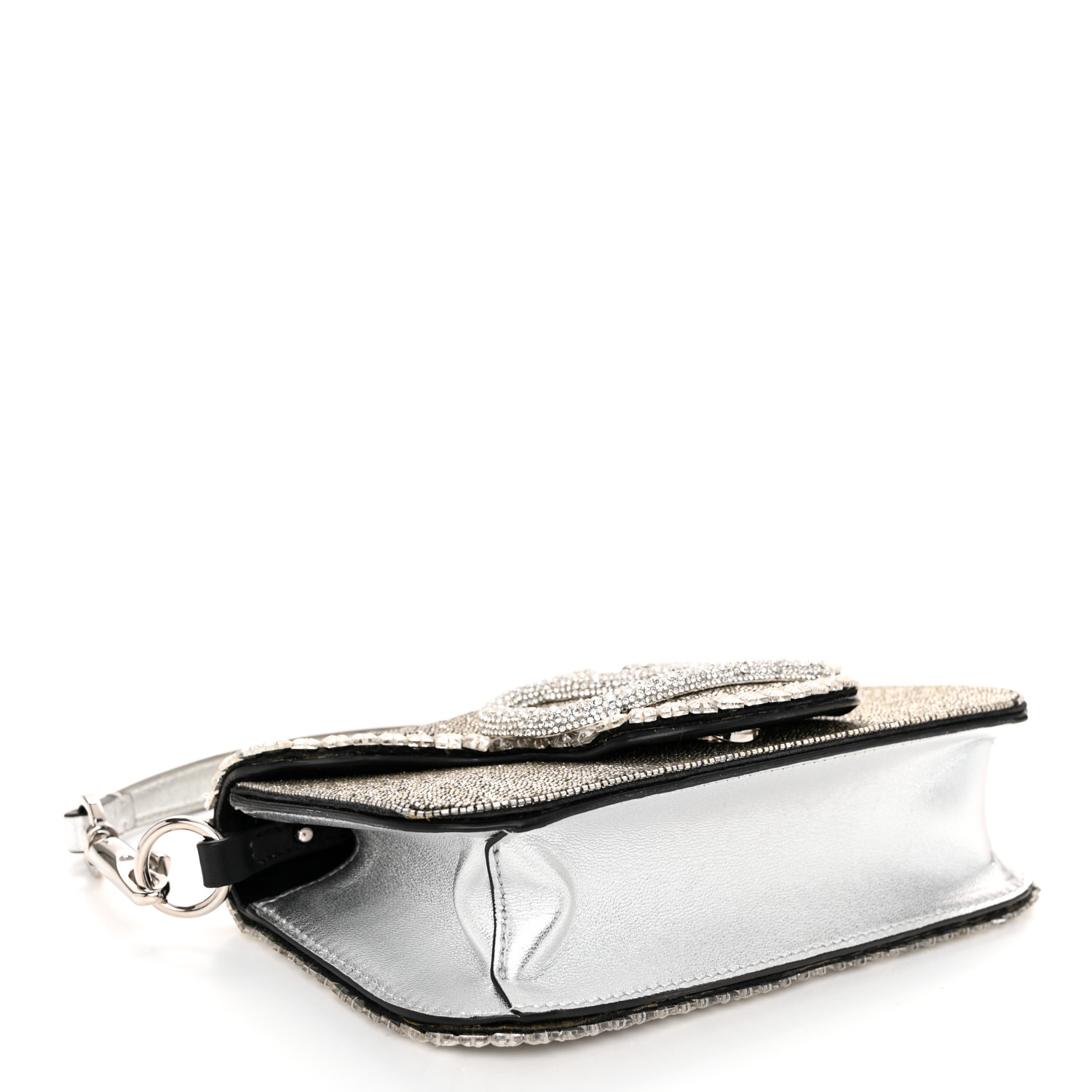 VALENTINO GARAVANI Swarovski Crystal Embroidered Vlogo Small
