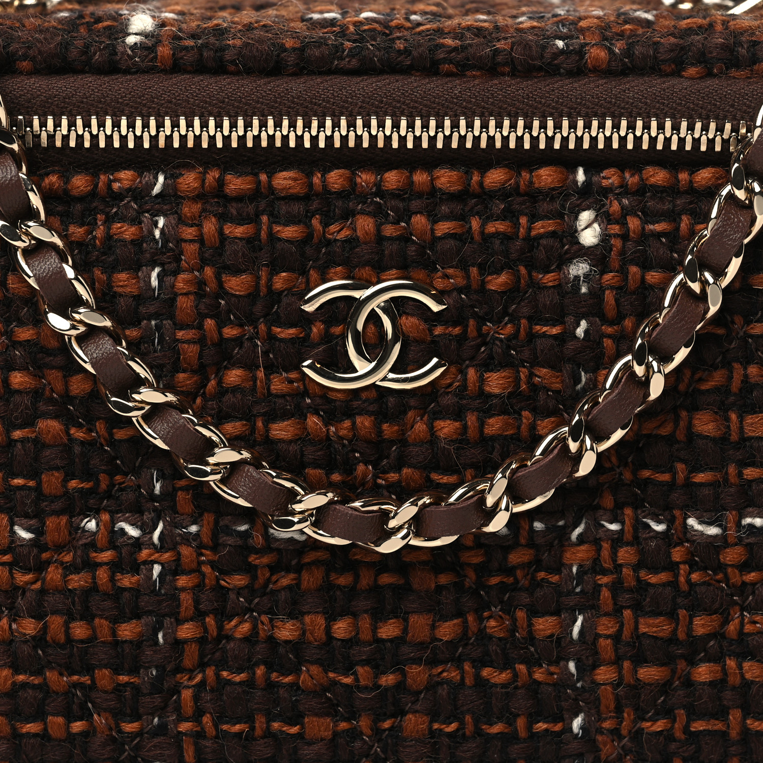 Tweed Chain Vanity Bag