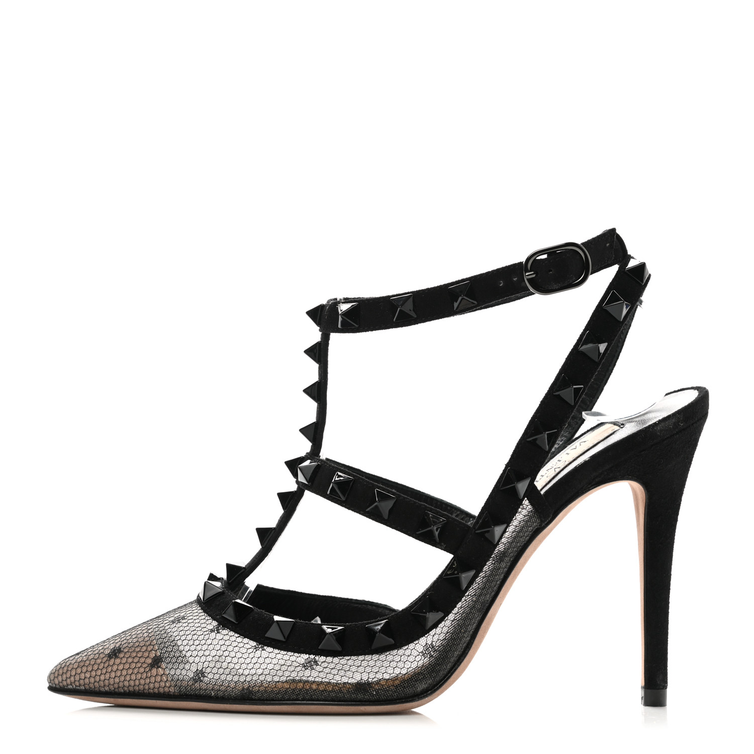 Valentino サンダル 35 黒 VALENTINO(ヴァレンチノ) ロックスタッズサンダル ブラック