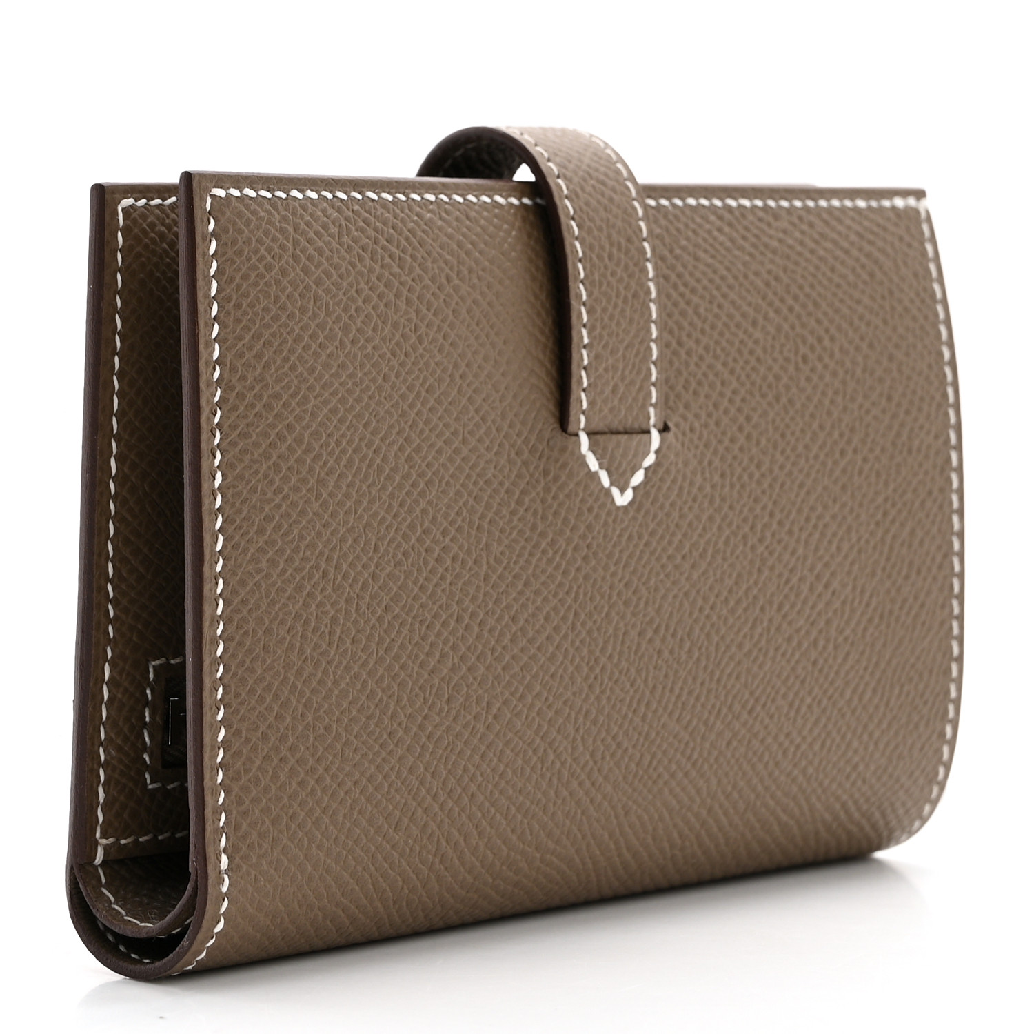 【大好評!!】HERMES New H Passant ウォレット Etoupe New H Passant Compact wallet | Hermès USA