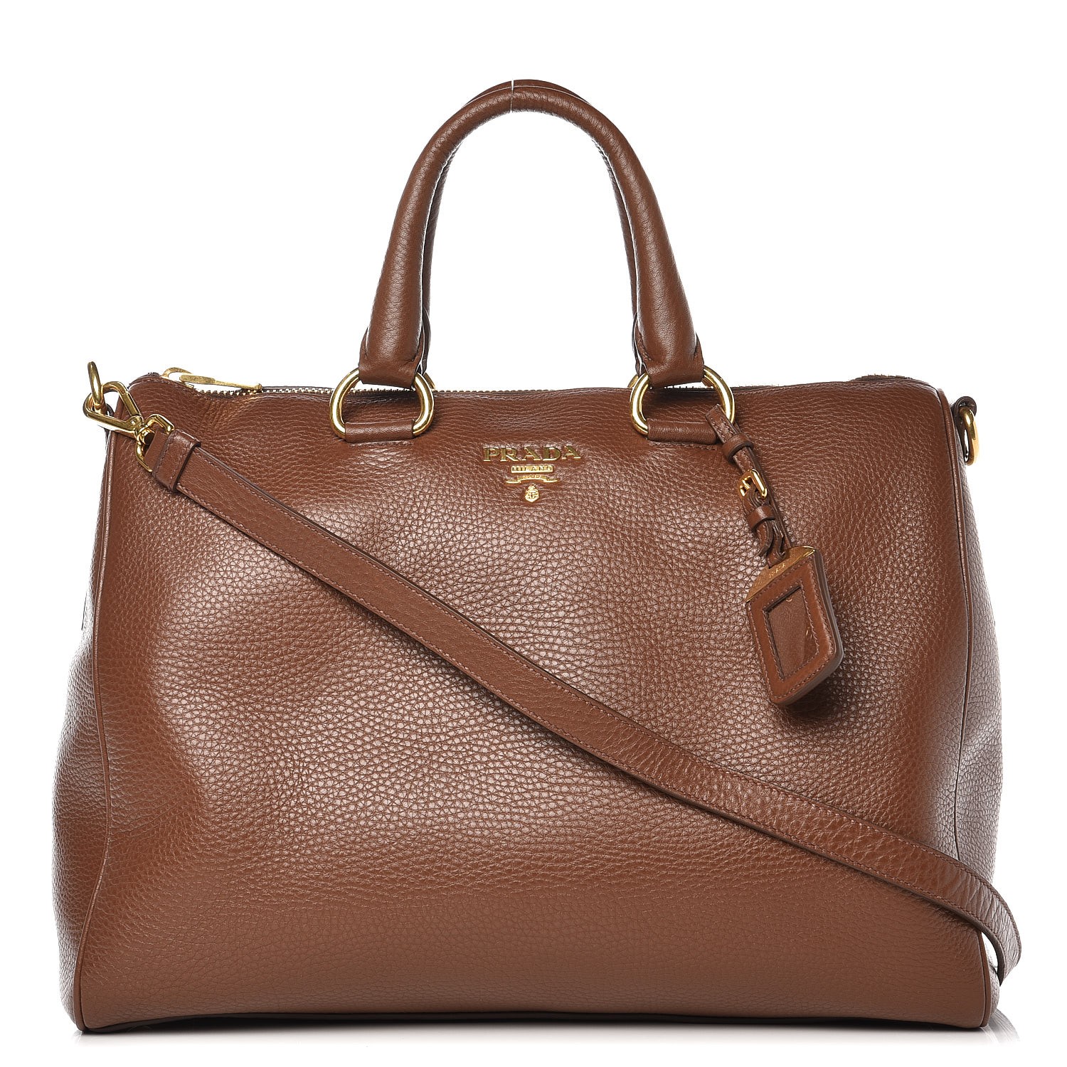 プラダ　ヴィッテロダイノ　ボストン PRADA Vitello Daino Boston Bag Palissandro 264749 | FASHIONPHILE